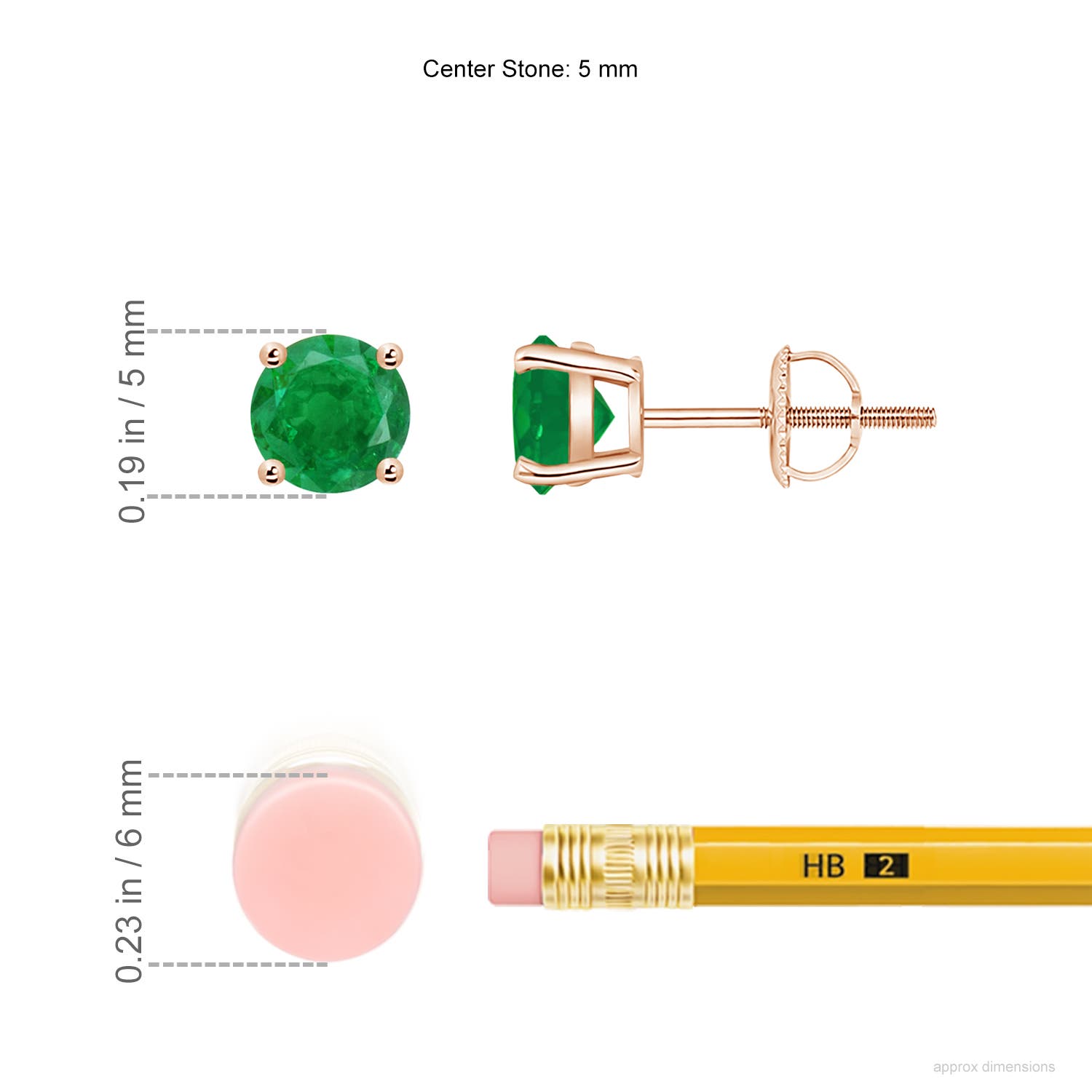 AA - Emerald / 0.9 CT / 14 KT Rose Gold