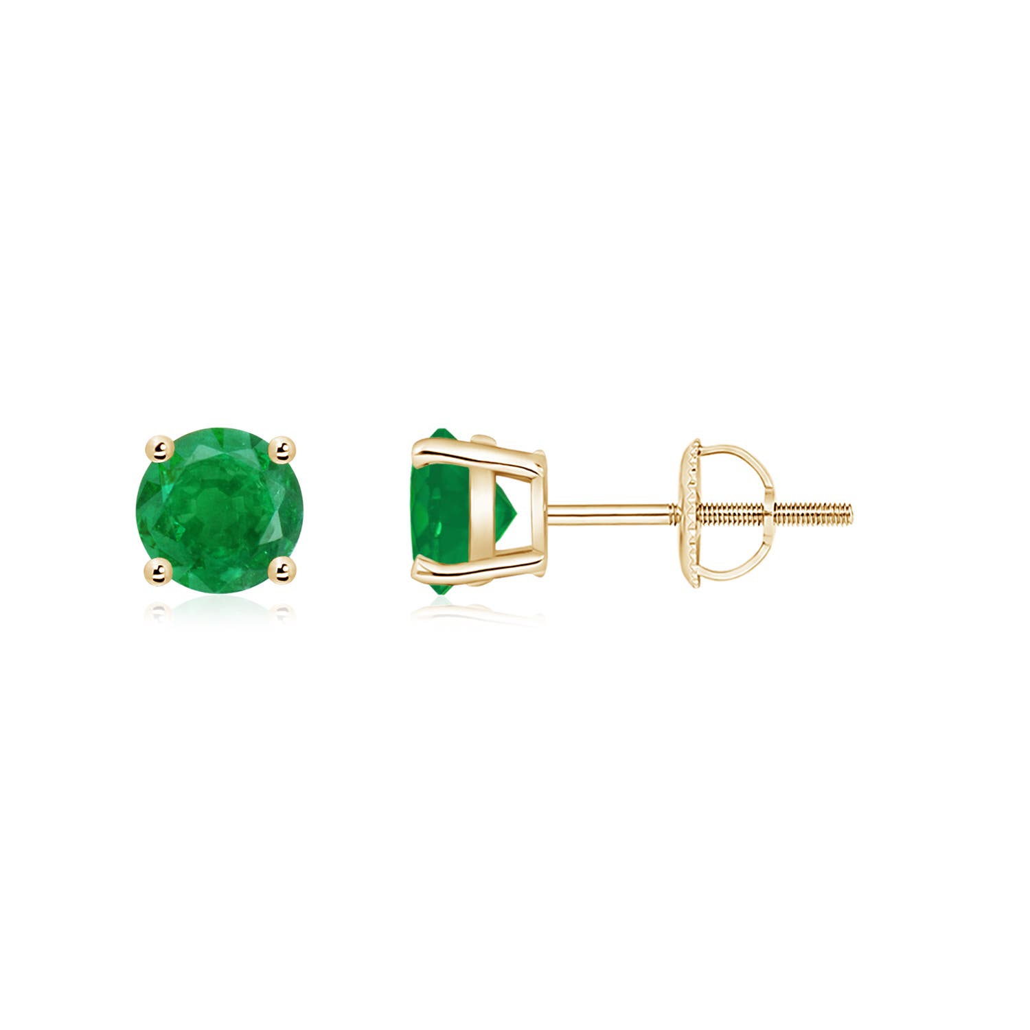 AA - Emerald / 0.9 CT / 14 KT Yellow Gold