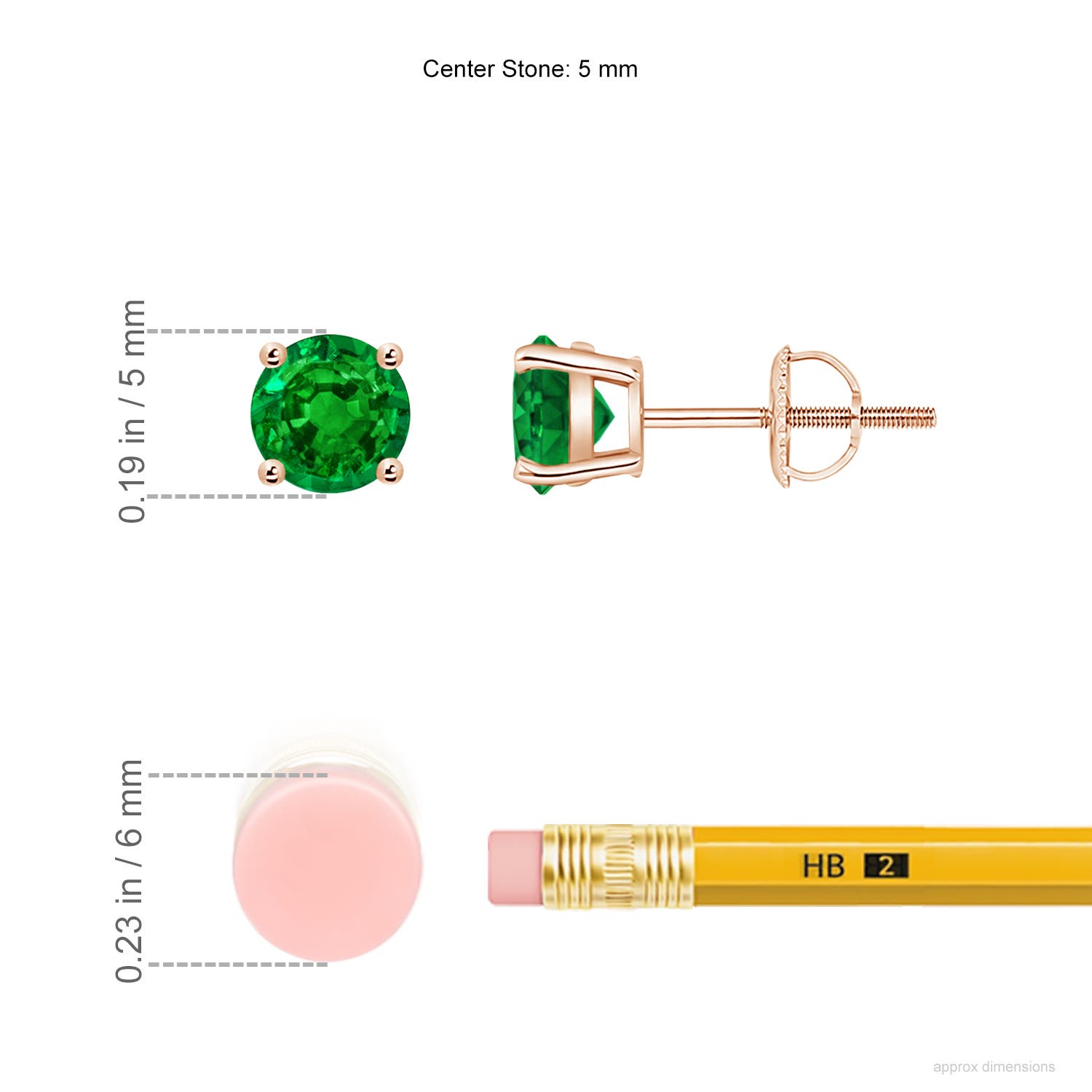 AAAA - Emerald / 0.9 CT / 14 KT Rose Gold