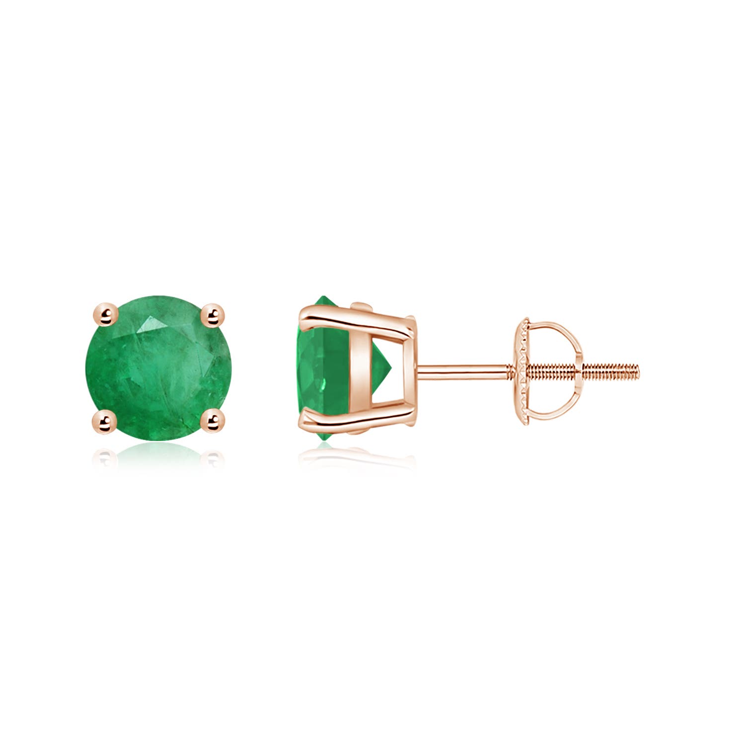 A - Emerald / 1.5 CT / 14 KT Rose Gold