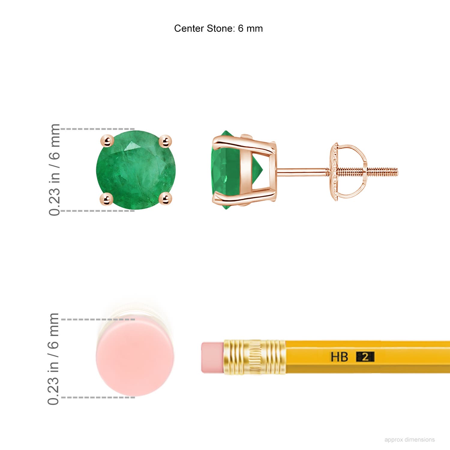 A - Emerald / 1.5 CT / 14 KT Rose Gold