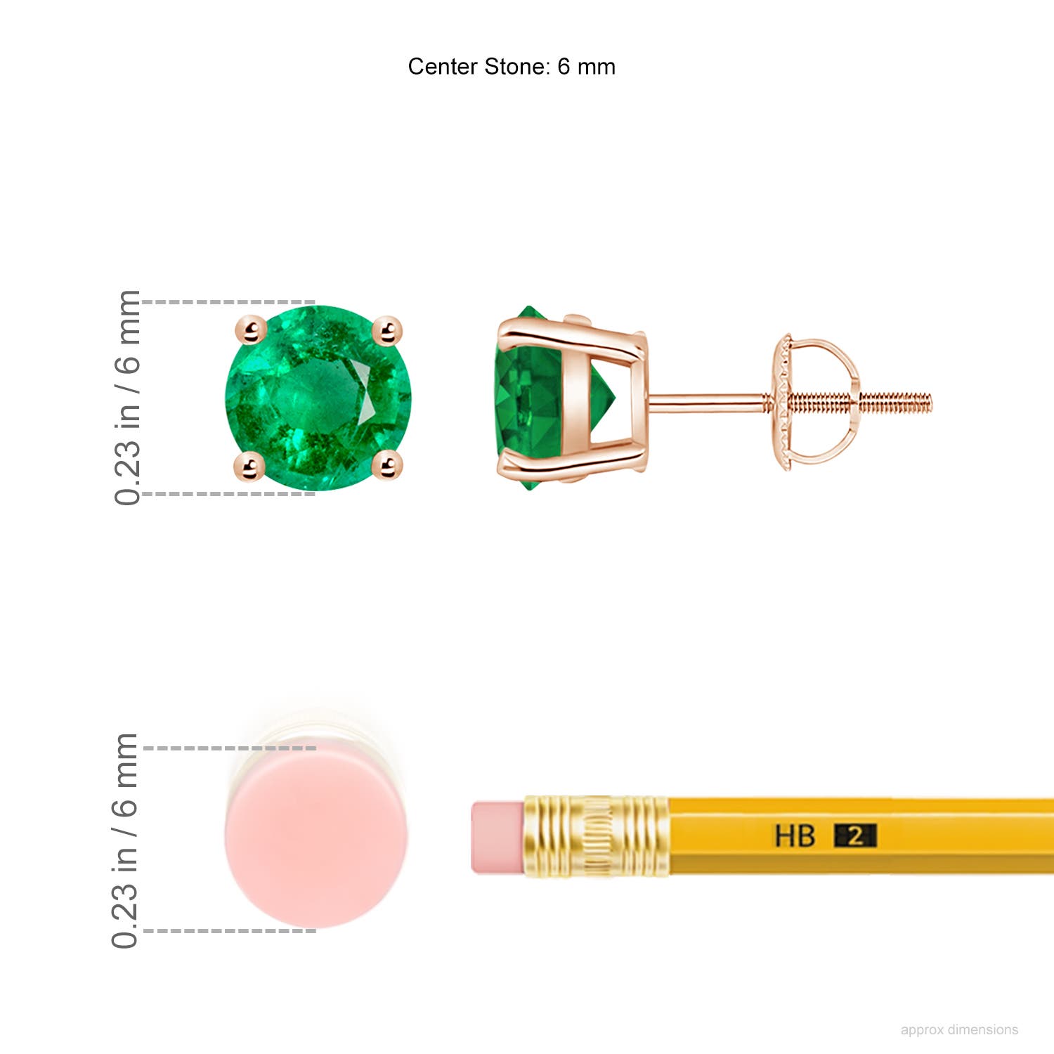 AAA - Emerald / 1.5 CT / 14 KT Rose Gold