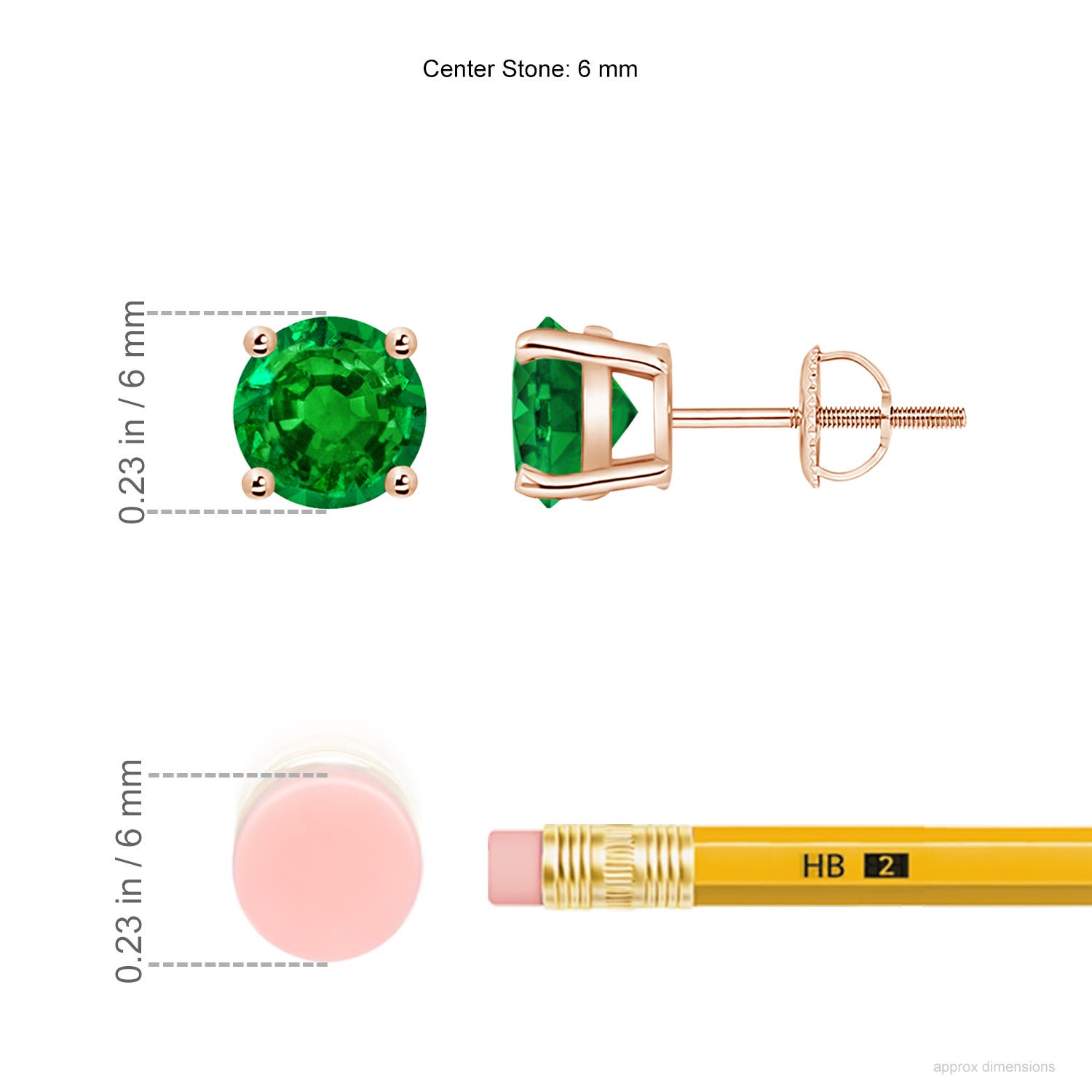 AAAA - Emerald / 1.5 CT / 14 KT Rose Gold