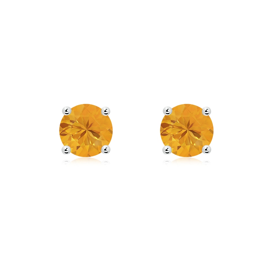 6mm A Basket-Set Round Fire Opal Studs in S999 Silver 