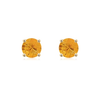 6mm A Basket-Set Round Fire Opal Studs in Yellow Gold