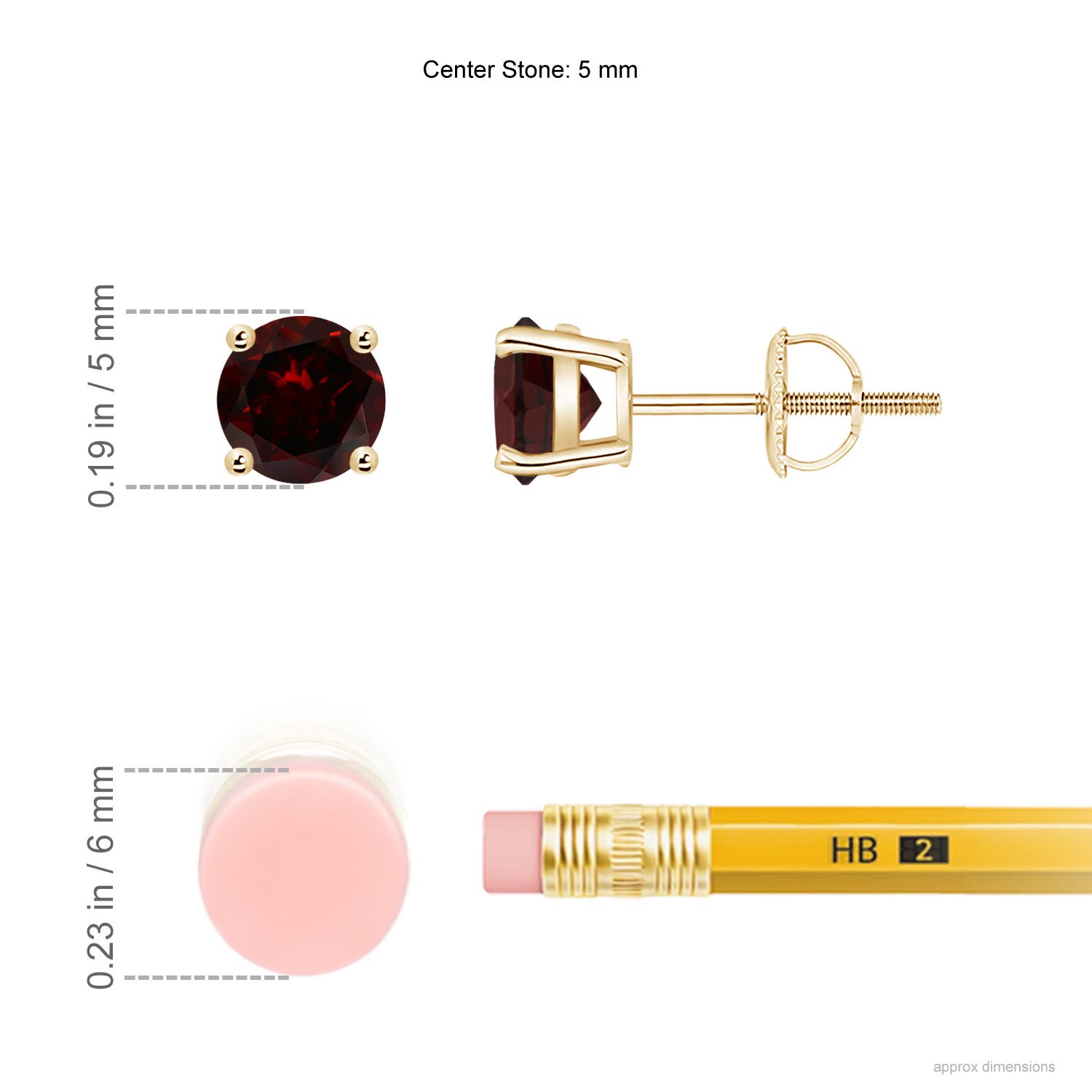 A - Garnet / 1.2 CT / 14 KT Yellow Gold