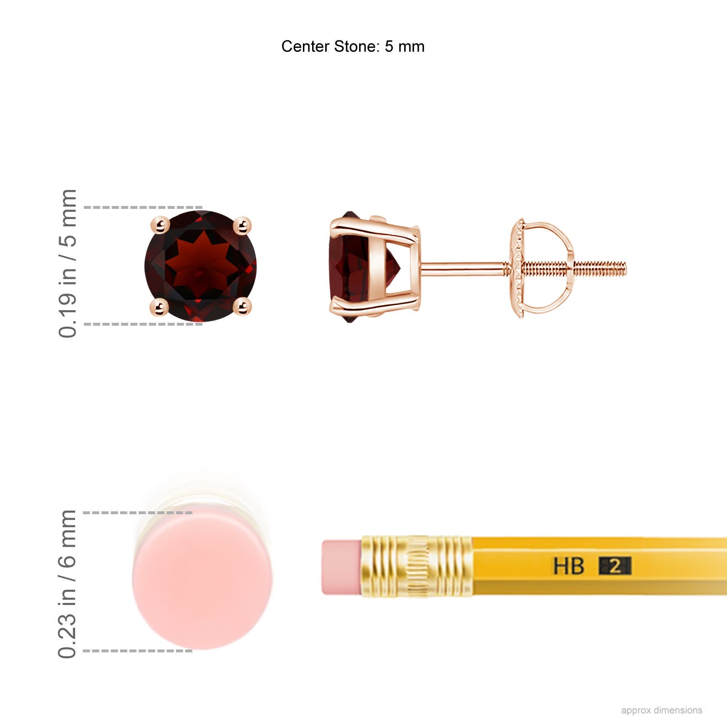 AA - Garnet / 1.2 CT / 14 KT Rose Gold