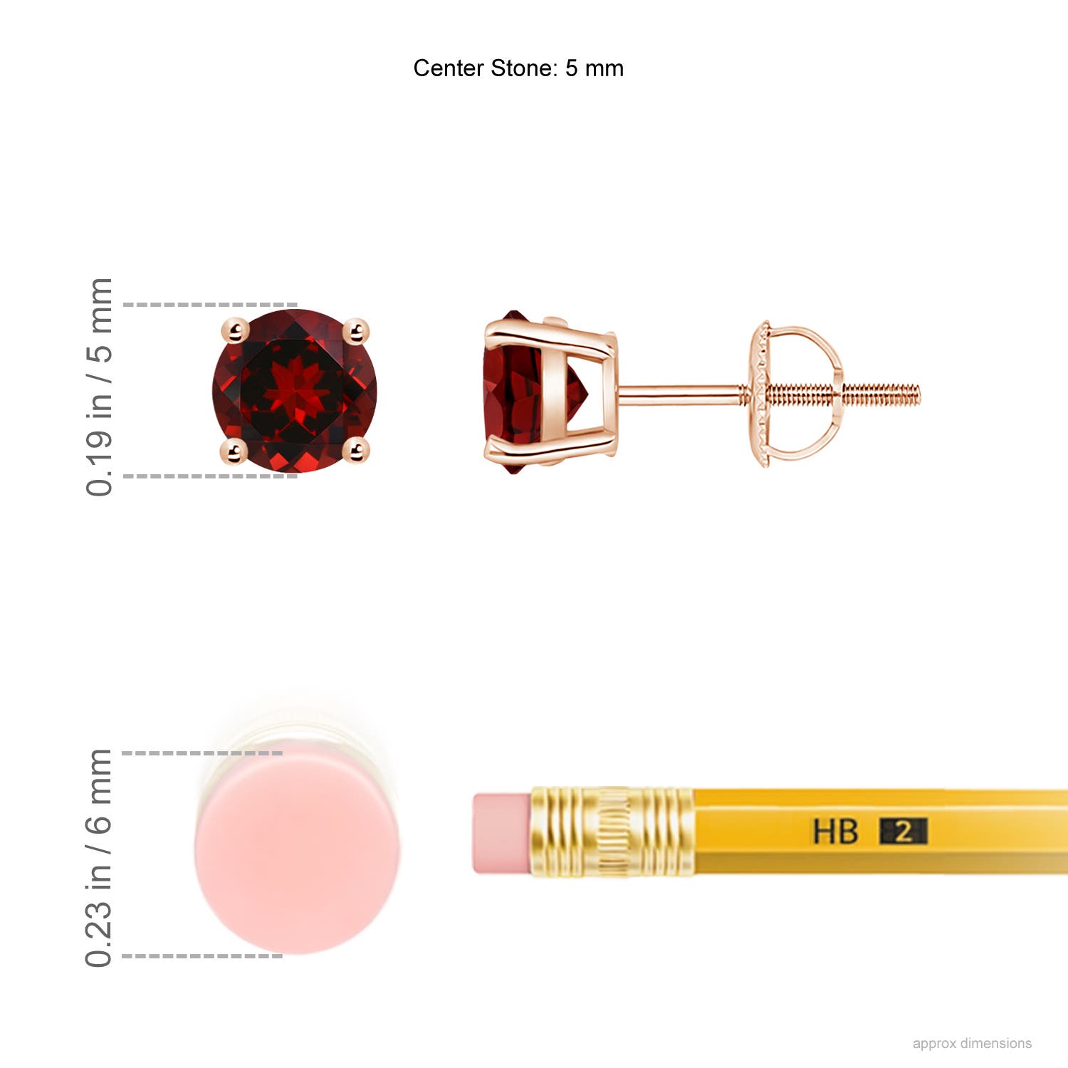 AAAA - Garnet / 1.2 CT / 14 KT Rose Gold