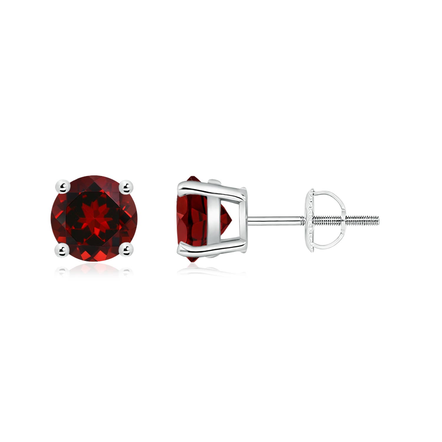 AAAA - Garnet / 2 CT / 14 KT White Gold