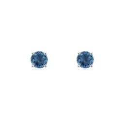Classic White Gold London Blue Topaz Earrings