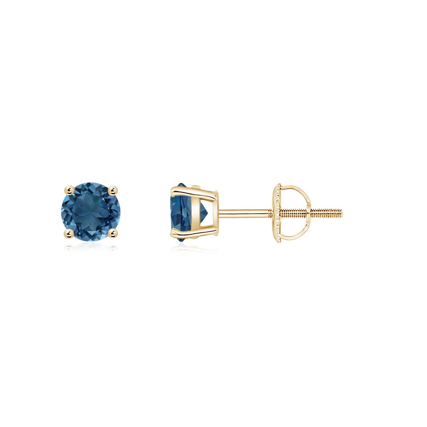 AA - London Blue Topaz / 0.64 CT / 14 KT Yellow Gold