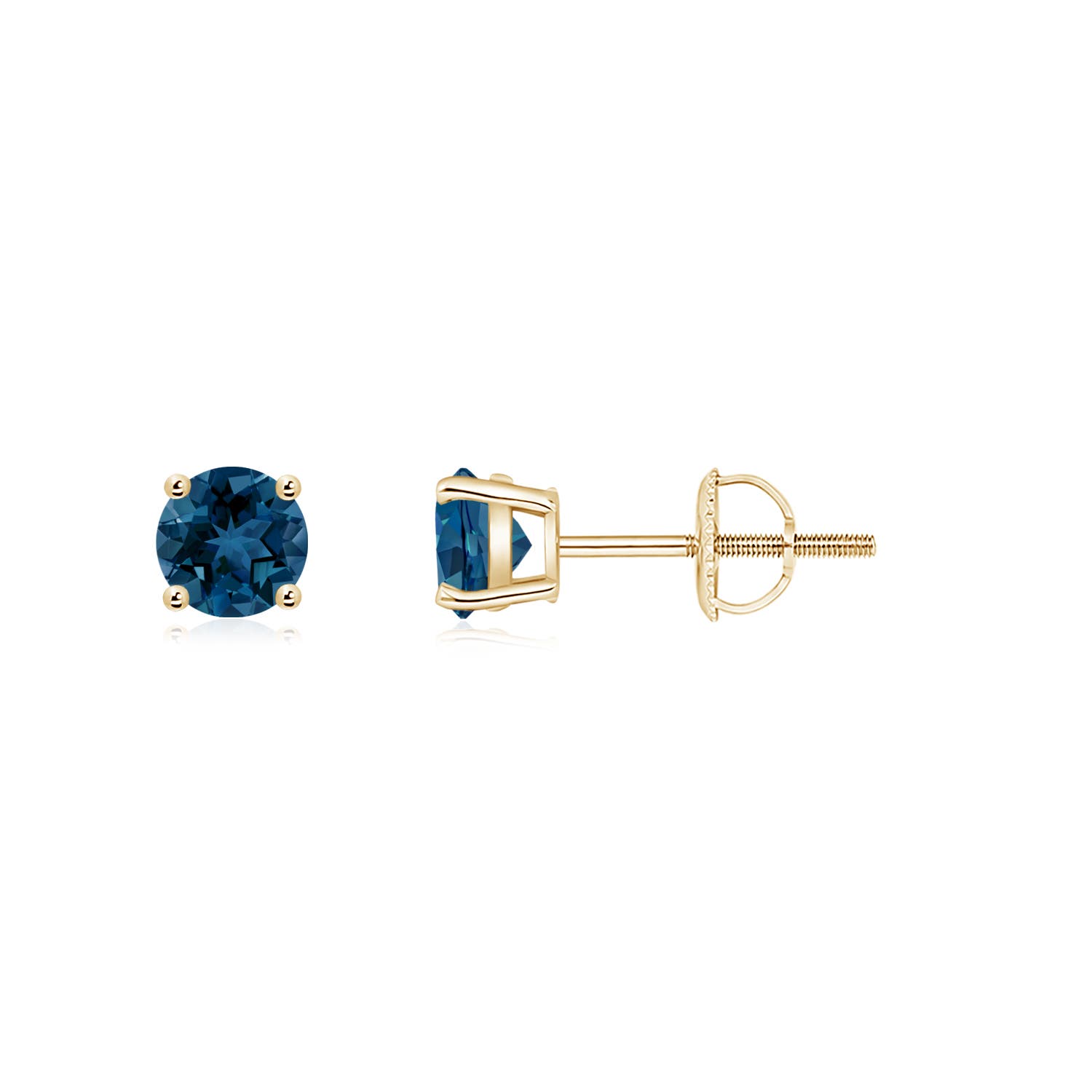 AAA - London Blue Topaz / 0.64 CT / 14 KT Yellow Gold