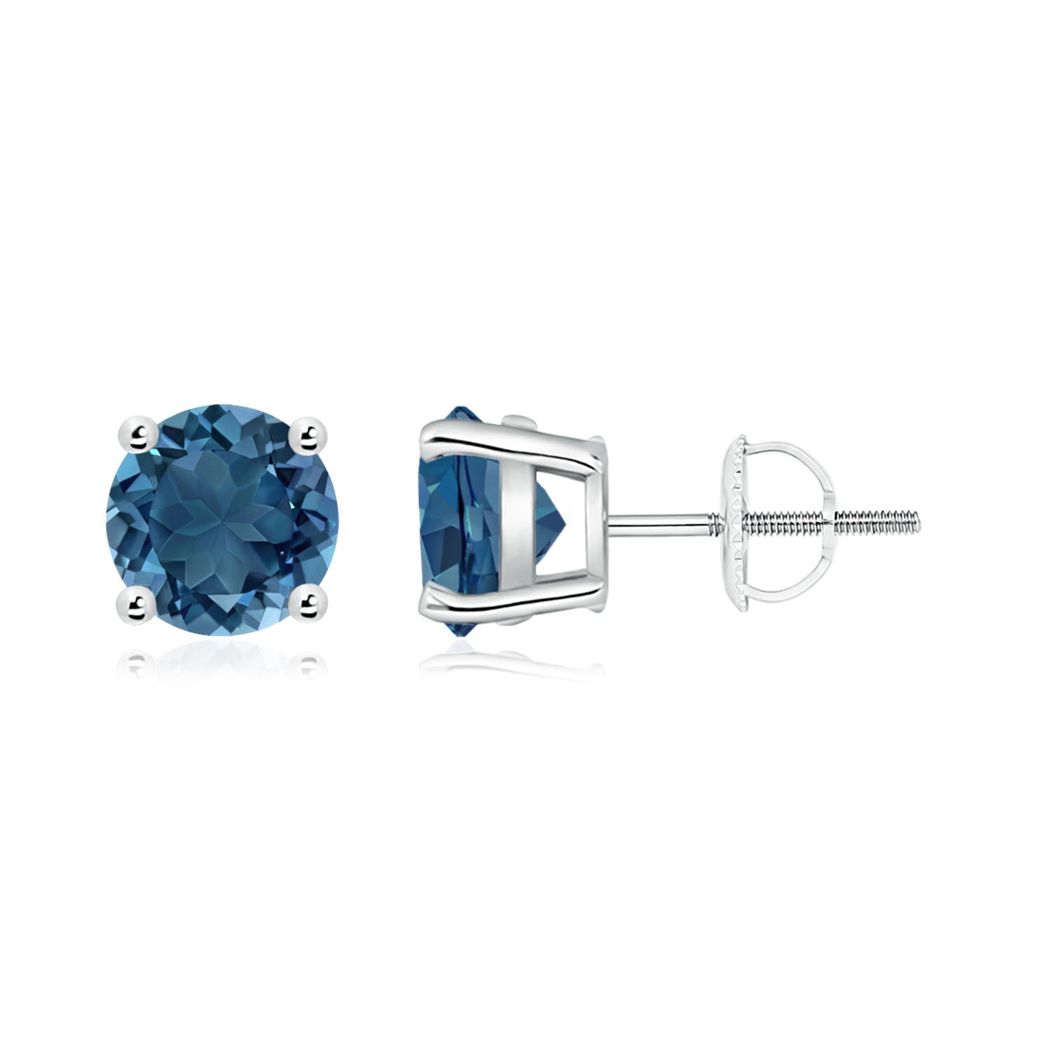 AA - London Blue Topaz / 3.1 CT / 14 KT White Gold