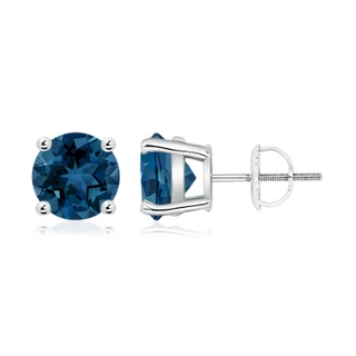 Round AAA London Blue Topaz