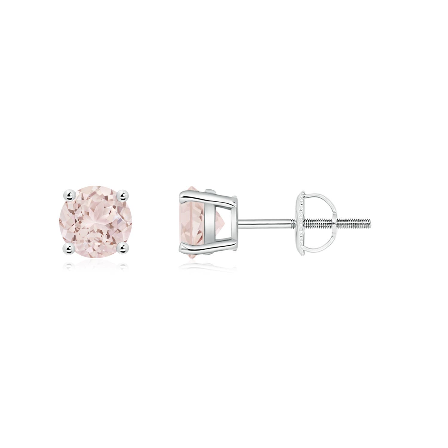 A - Morganite / 0.84 CT / 14 KT White Gold