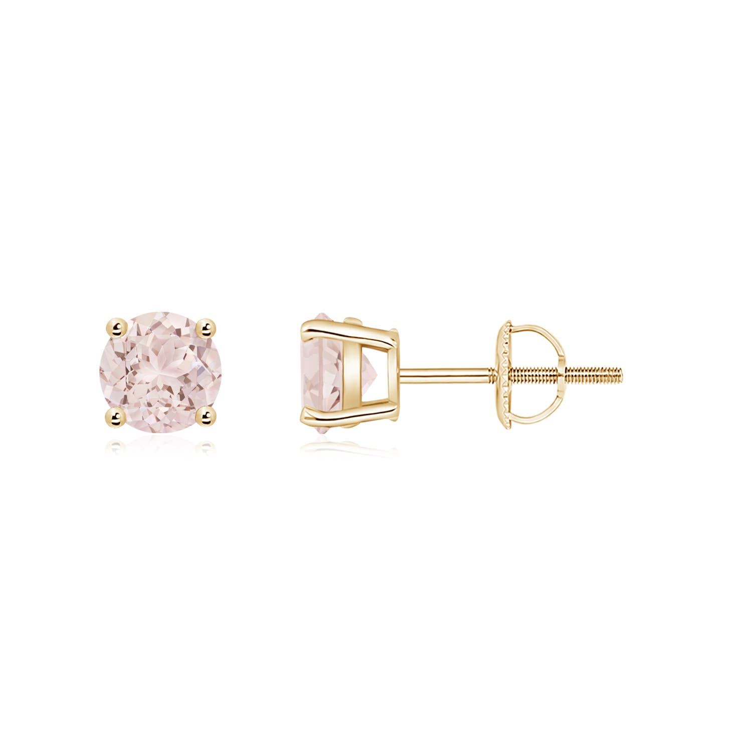 A - Morganite / 0.84 CT / 14 KT Yellow Gold