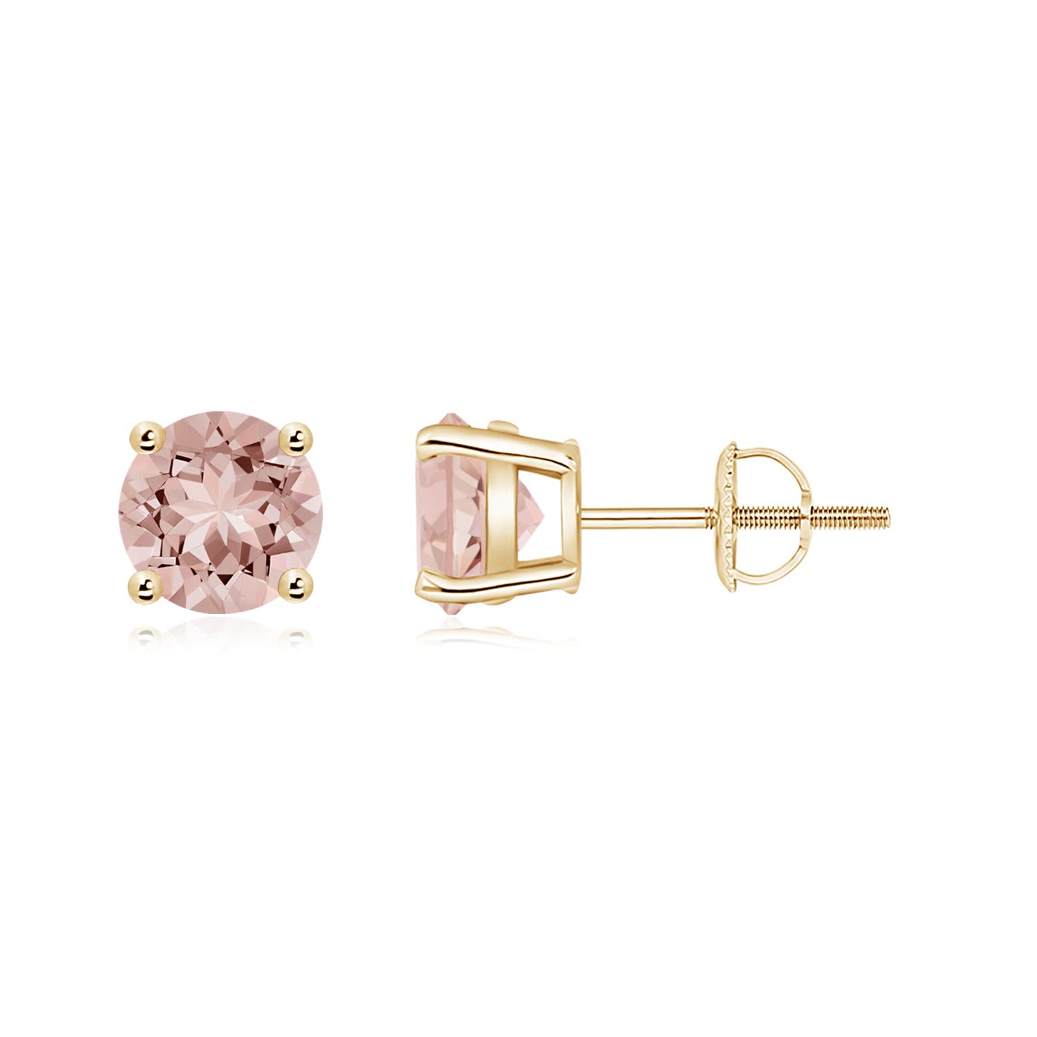 AAAA - Morganite / 1.4 CT / 14 KT Yellow Gold