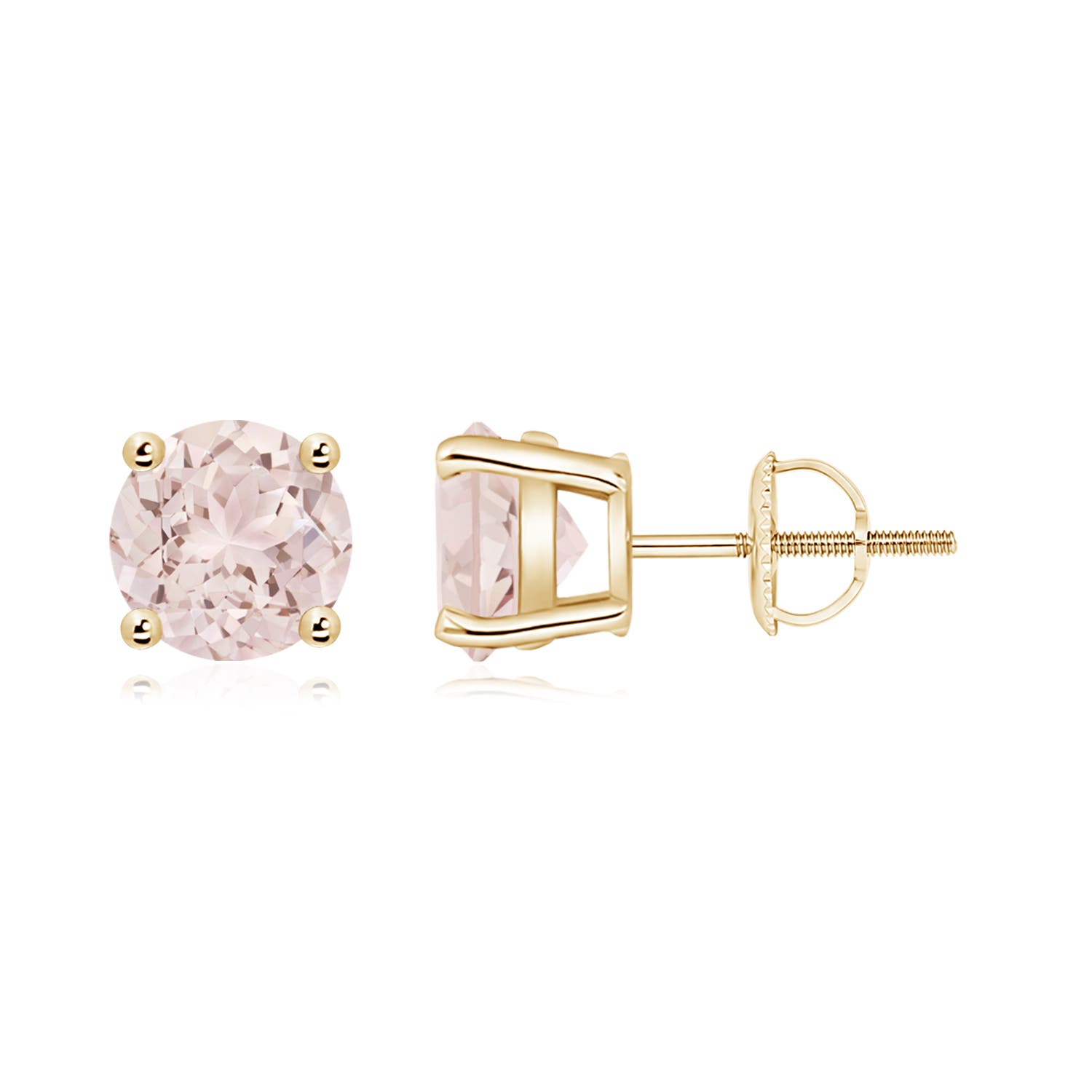 A - Morganite / 2.2 CT / 14 KT Yellow Gold