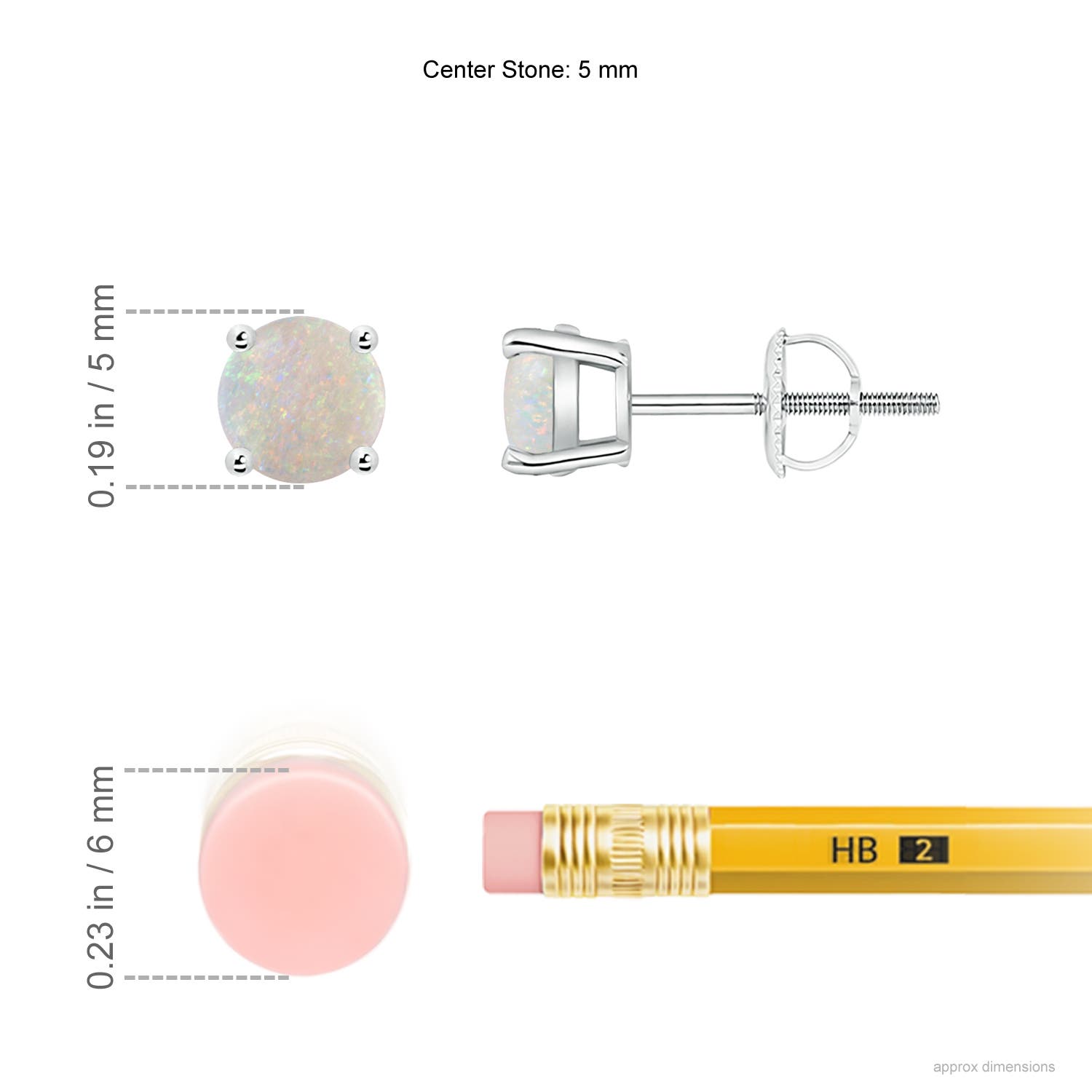 AA - Opal / 0.66 CT / 14 KT White Gold