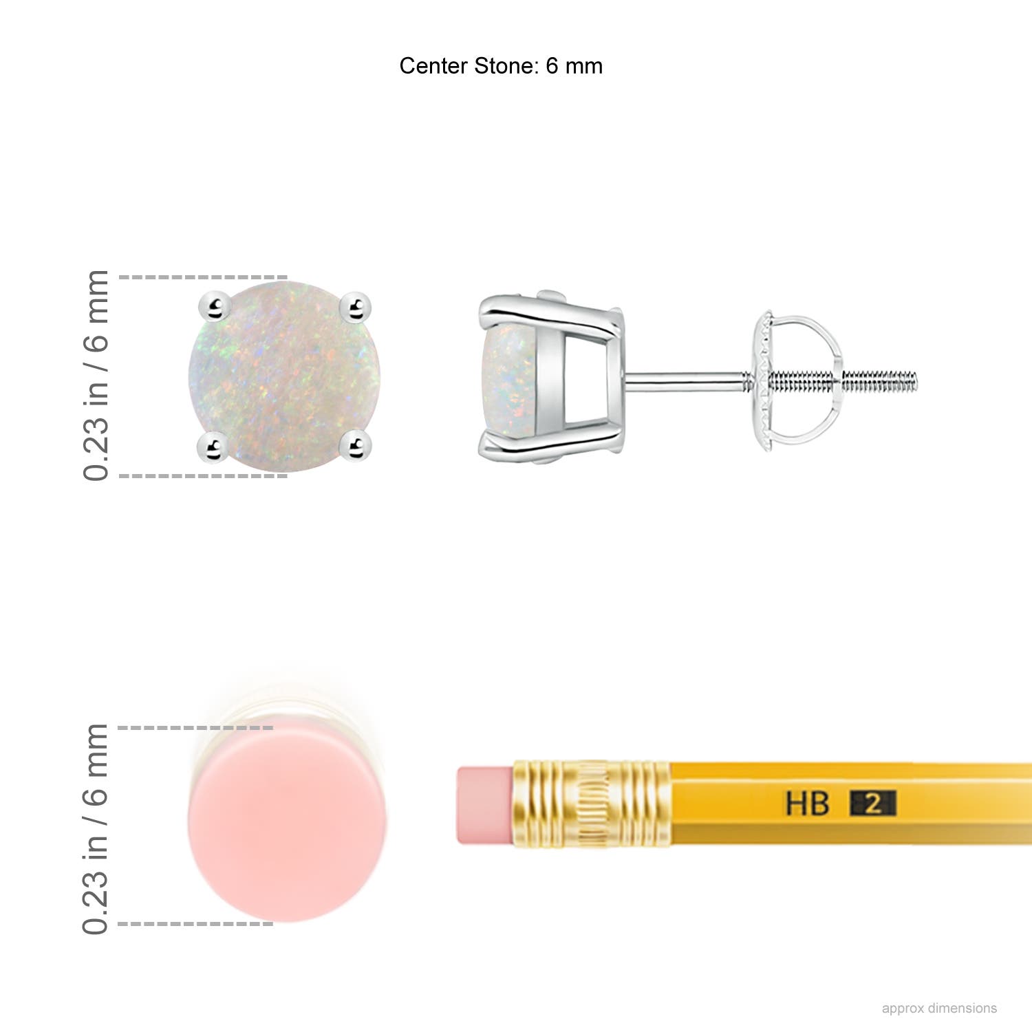 AA - Opal / 1 CT / 14 KT White Gold