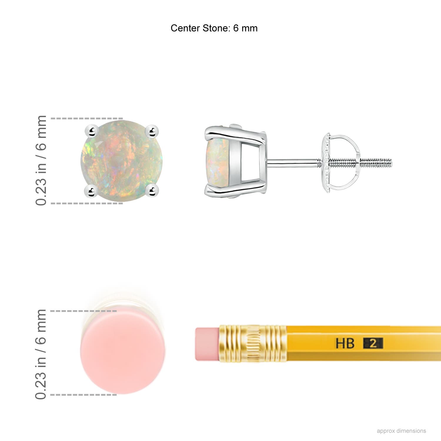 AAAA - Opal / 1 CT / 14 KT White Gold