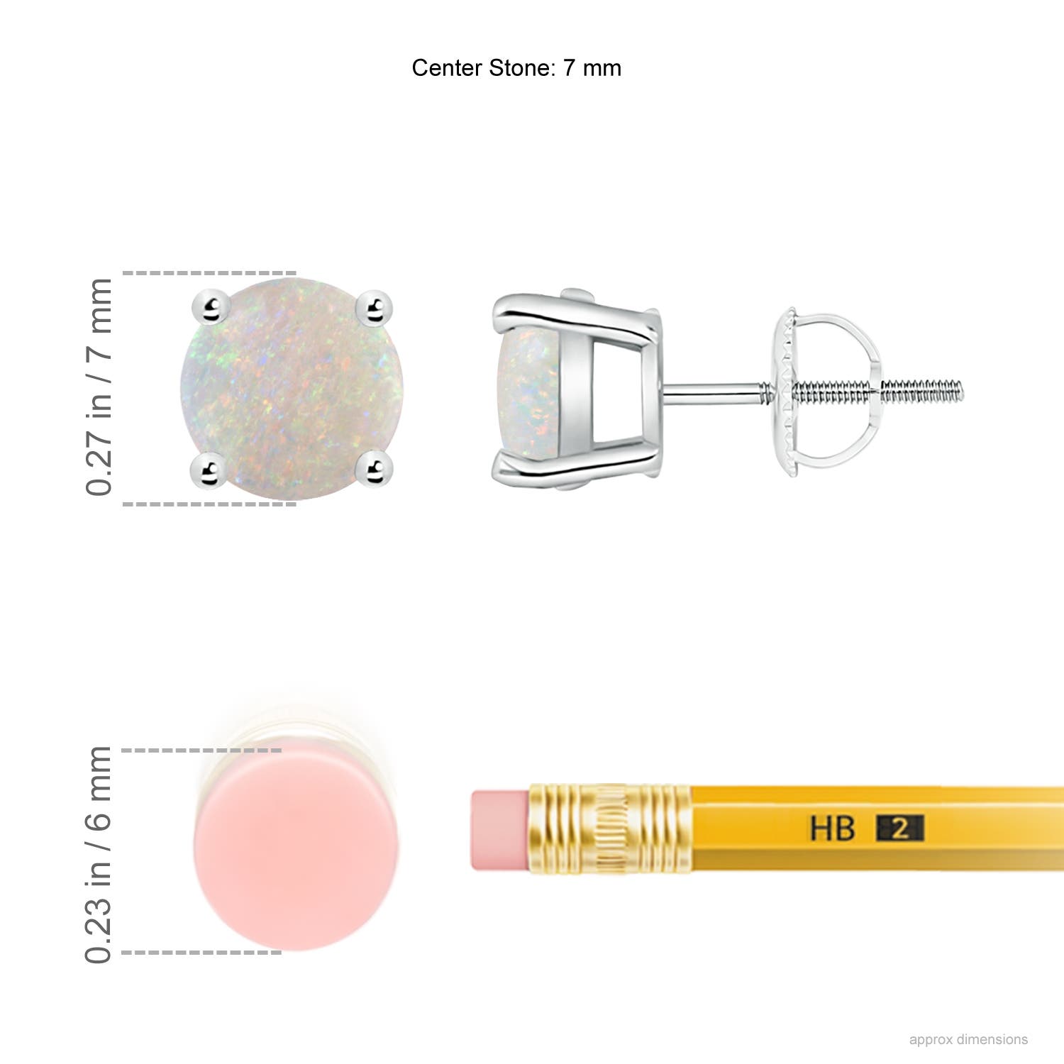 AA - Opal / 1.5 CT / 14 KT White Gold