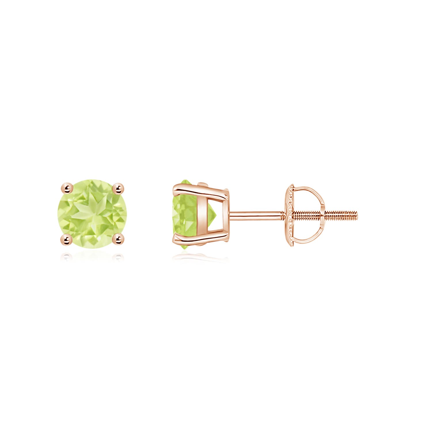 A - Peridot / 1.1 CT / 14 KT Rose Gold