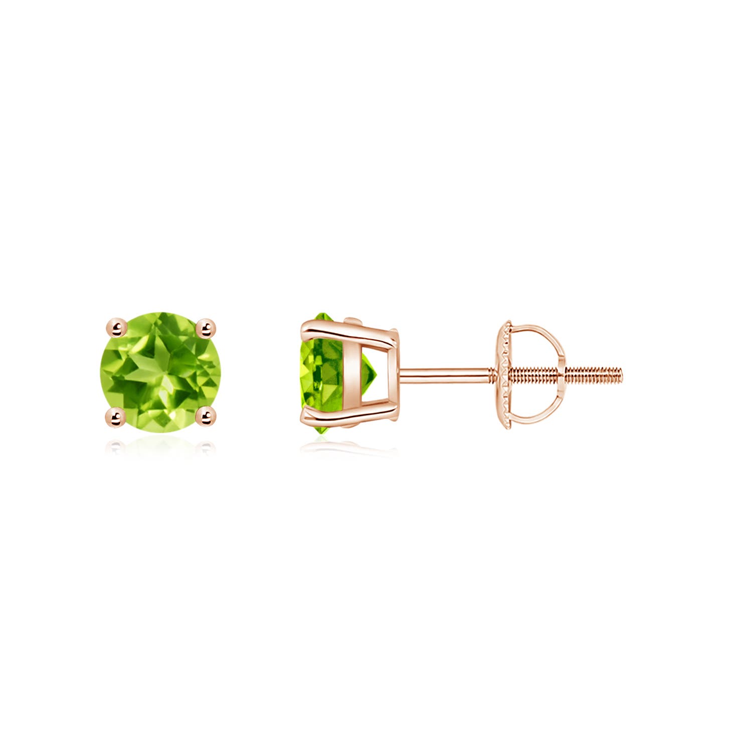 AAA - Peridot / 1.1 CT / 14 KT Rose Gold