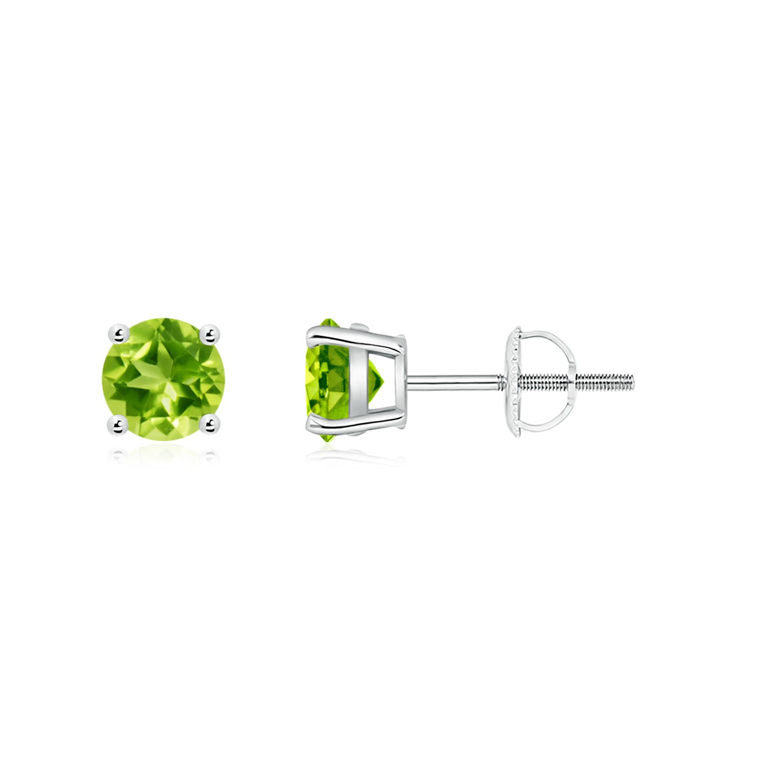 AAA - Peridot / 1.1 CT / 14 KT White Gold