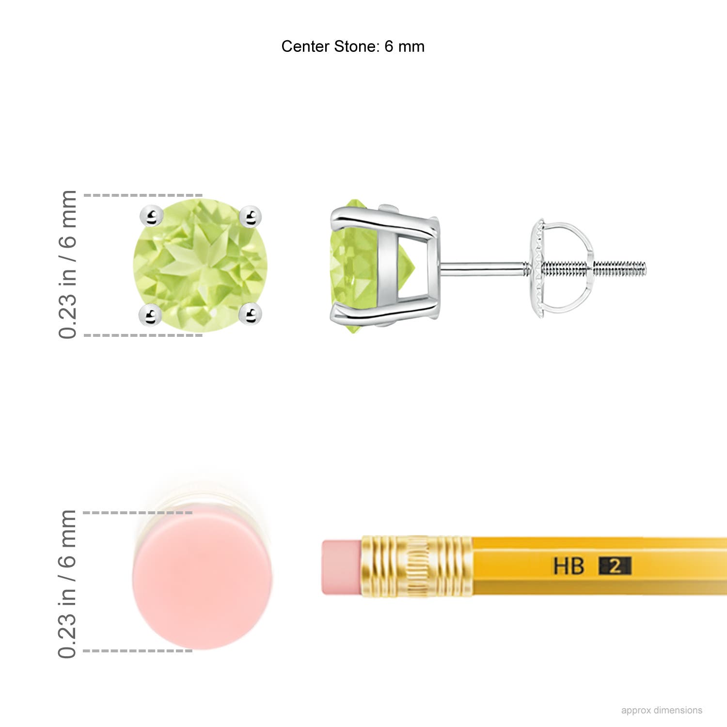 A - Peridot / 1.9 CT / 14 KT White Gold