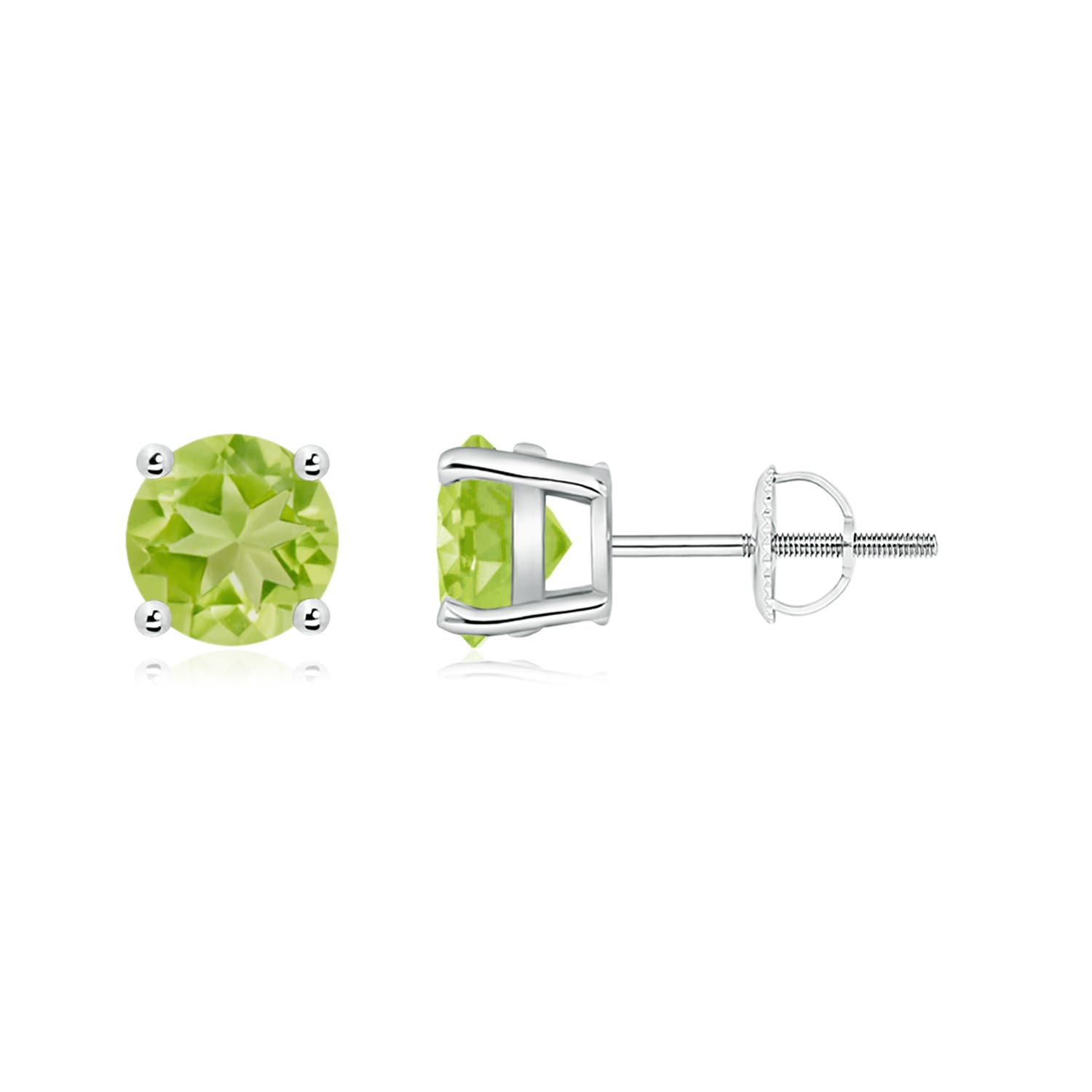 AA - Peridot / 1.9 CT / 14 KT White Gold