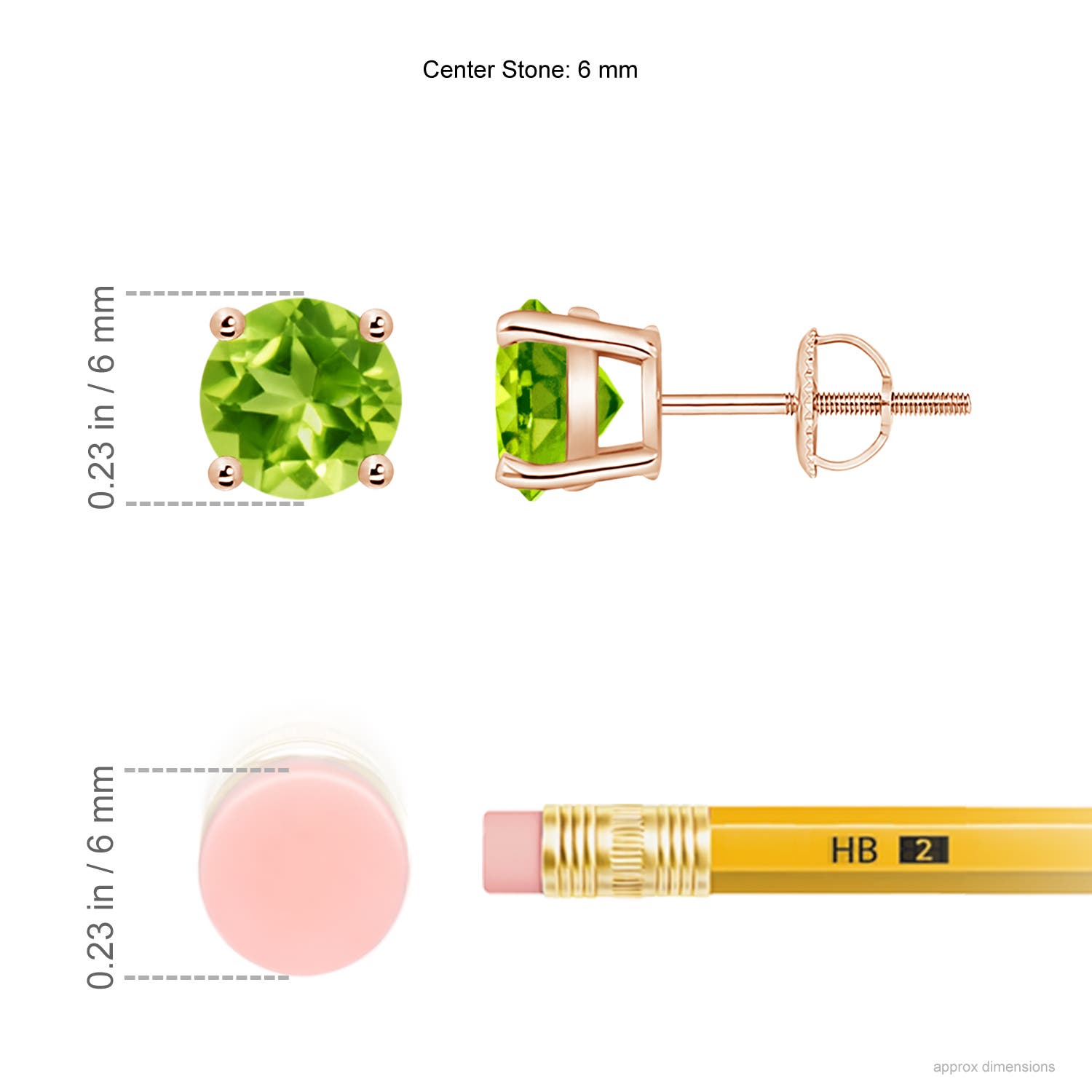 AAA - Peridot / 1.9 CT / 14 KT Rose Gold