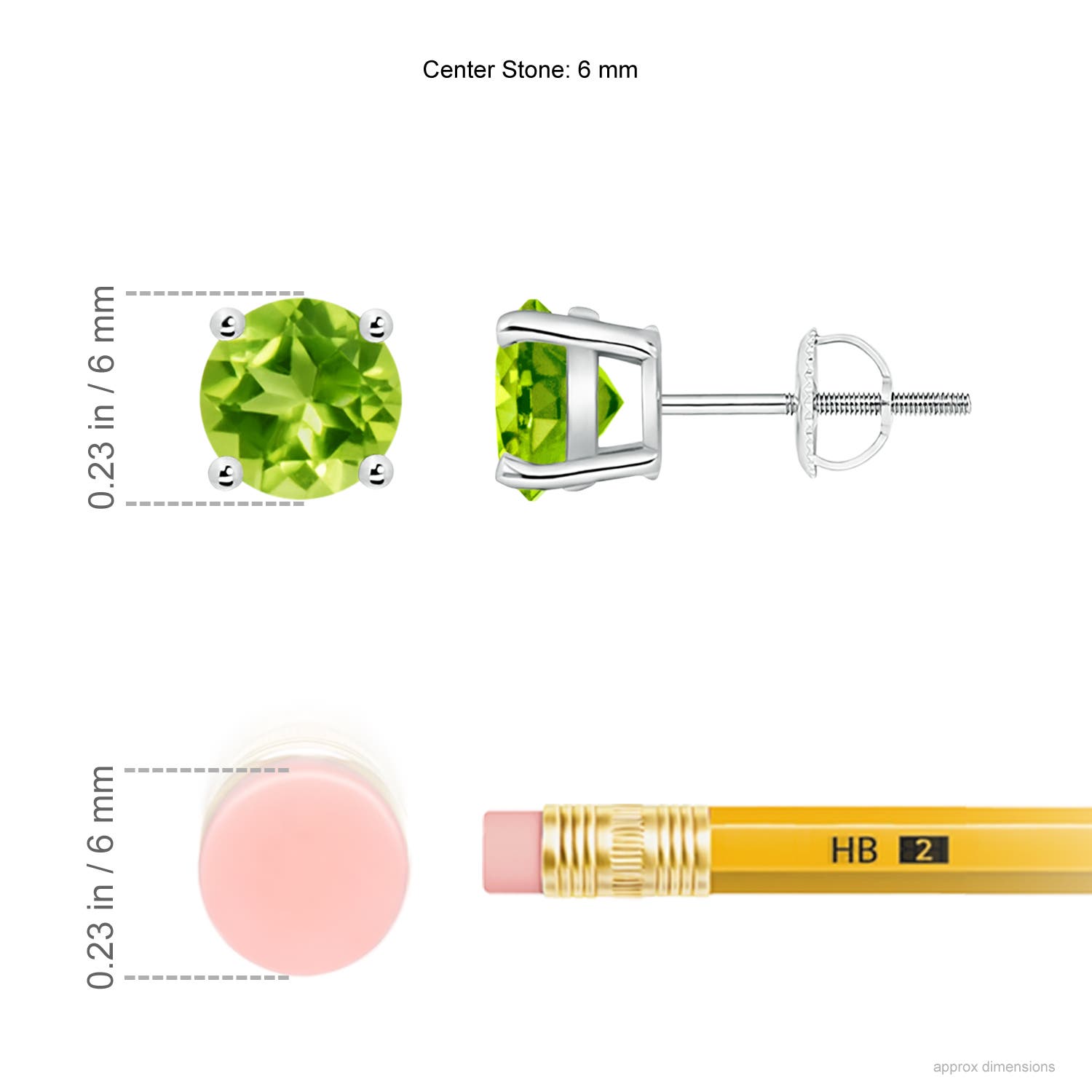 AAA - Peridot / 1.9 CT / 14 KT White Gold