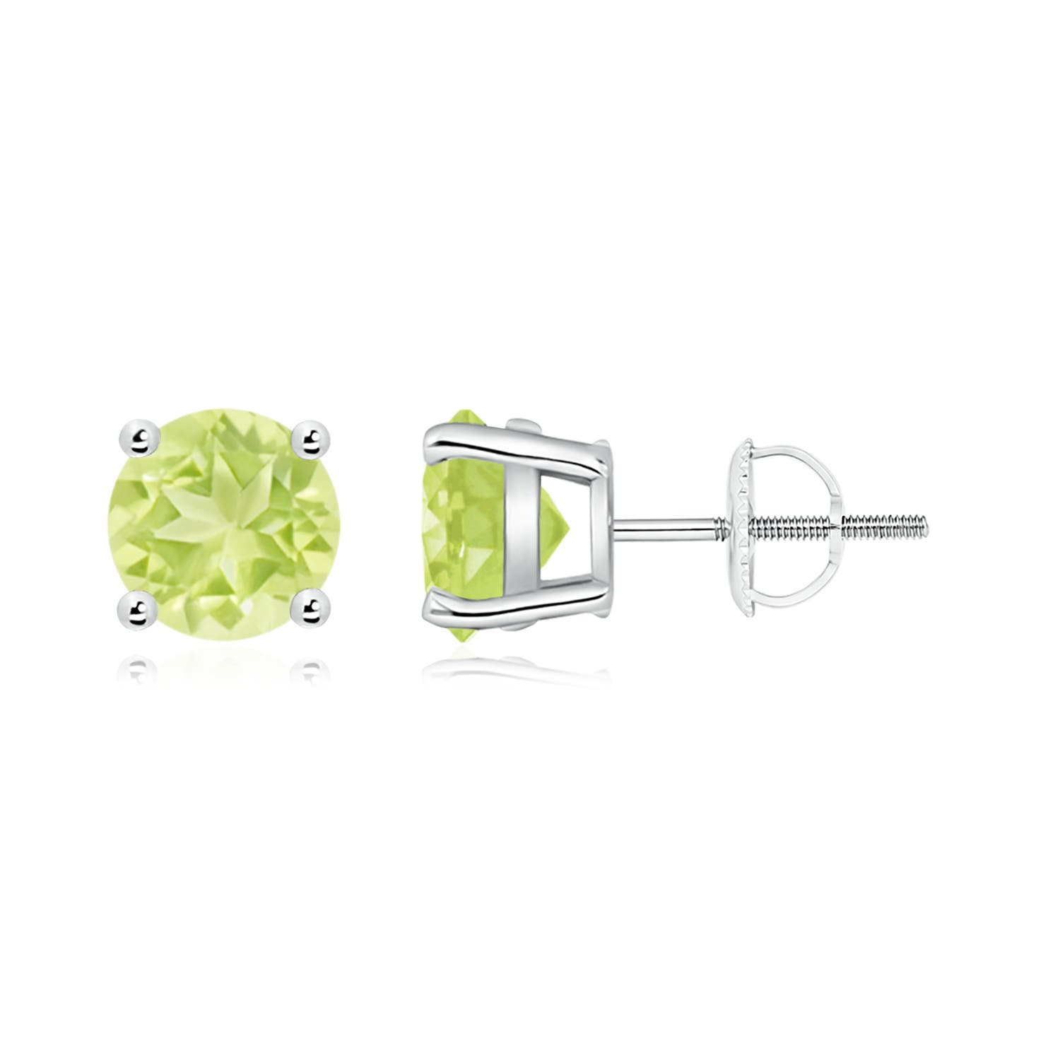 A - Peridot / 2.8 CT / 14 KT White Gold