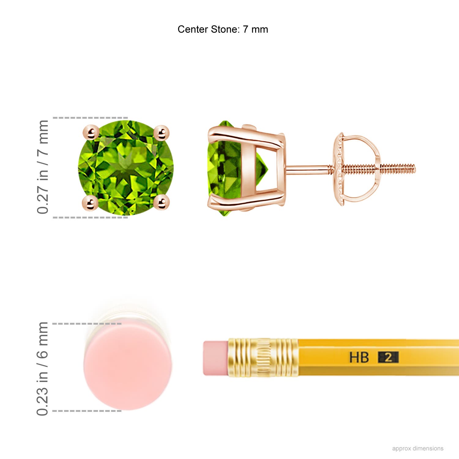 AAAA - Peridot / 2.8 CT / 14 KT Rose Gold