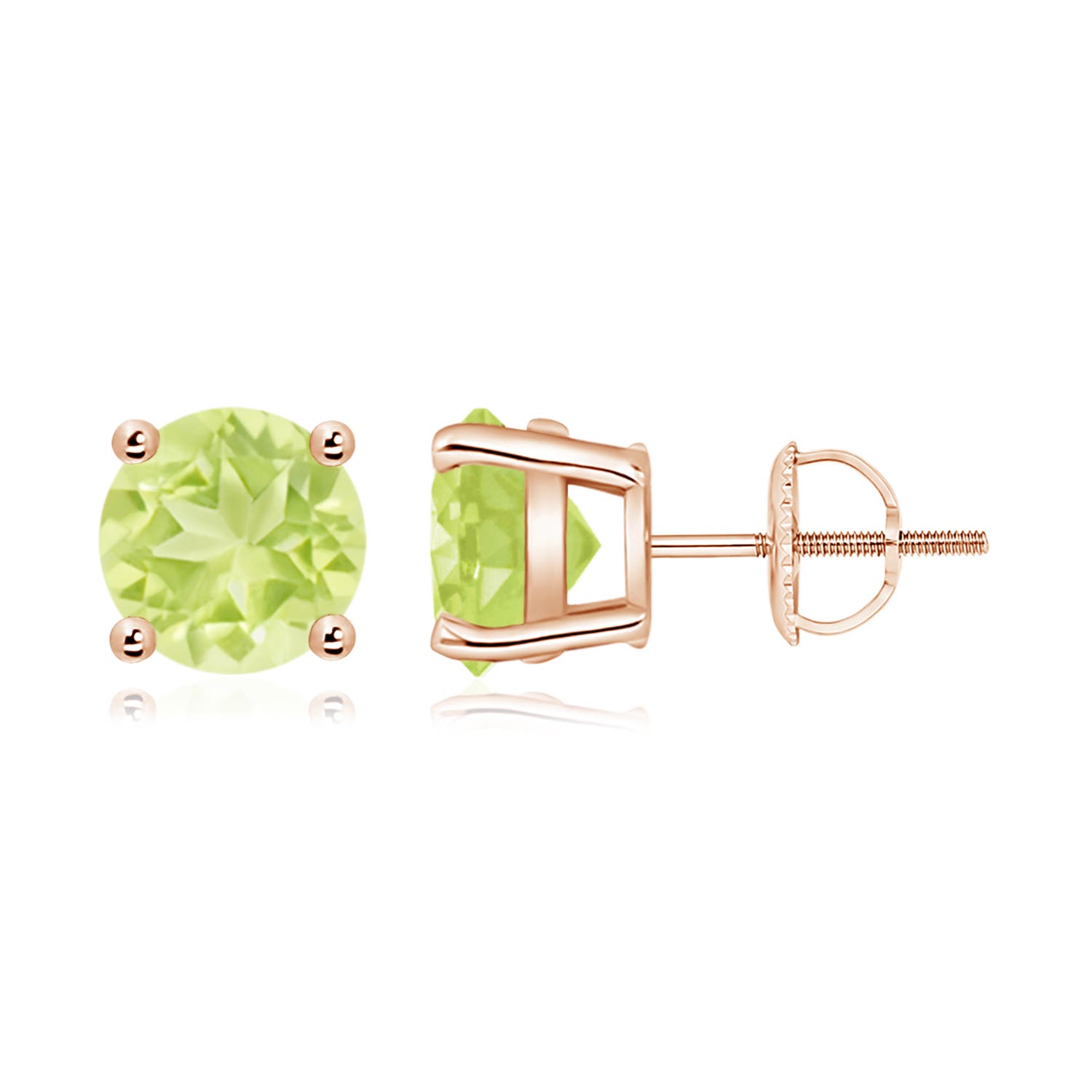 A - Peridot / 4 CT / 14 KT Rose Gold