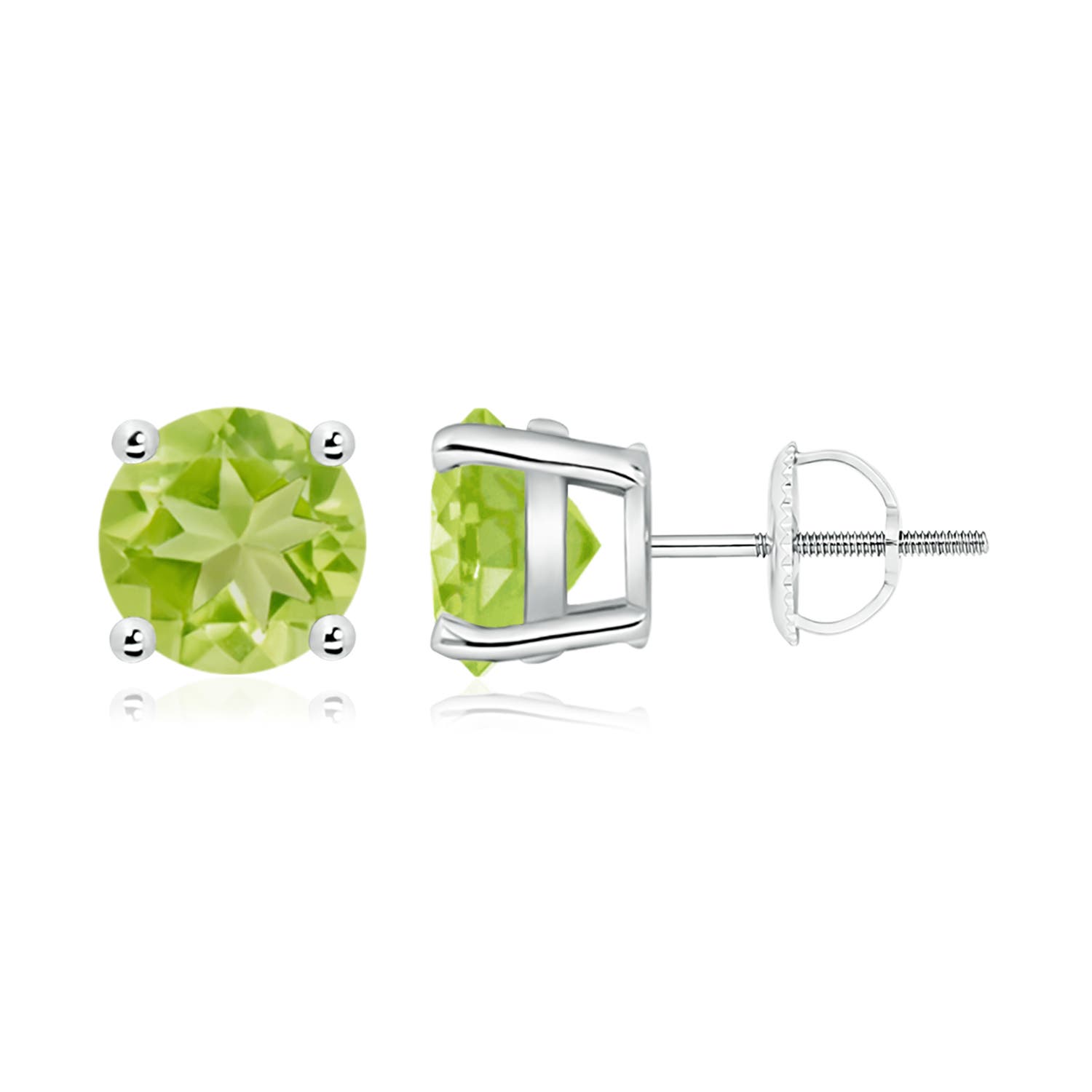 AA - Peridot / 4 CT / 14 KT White Gold