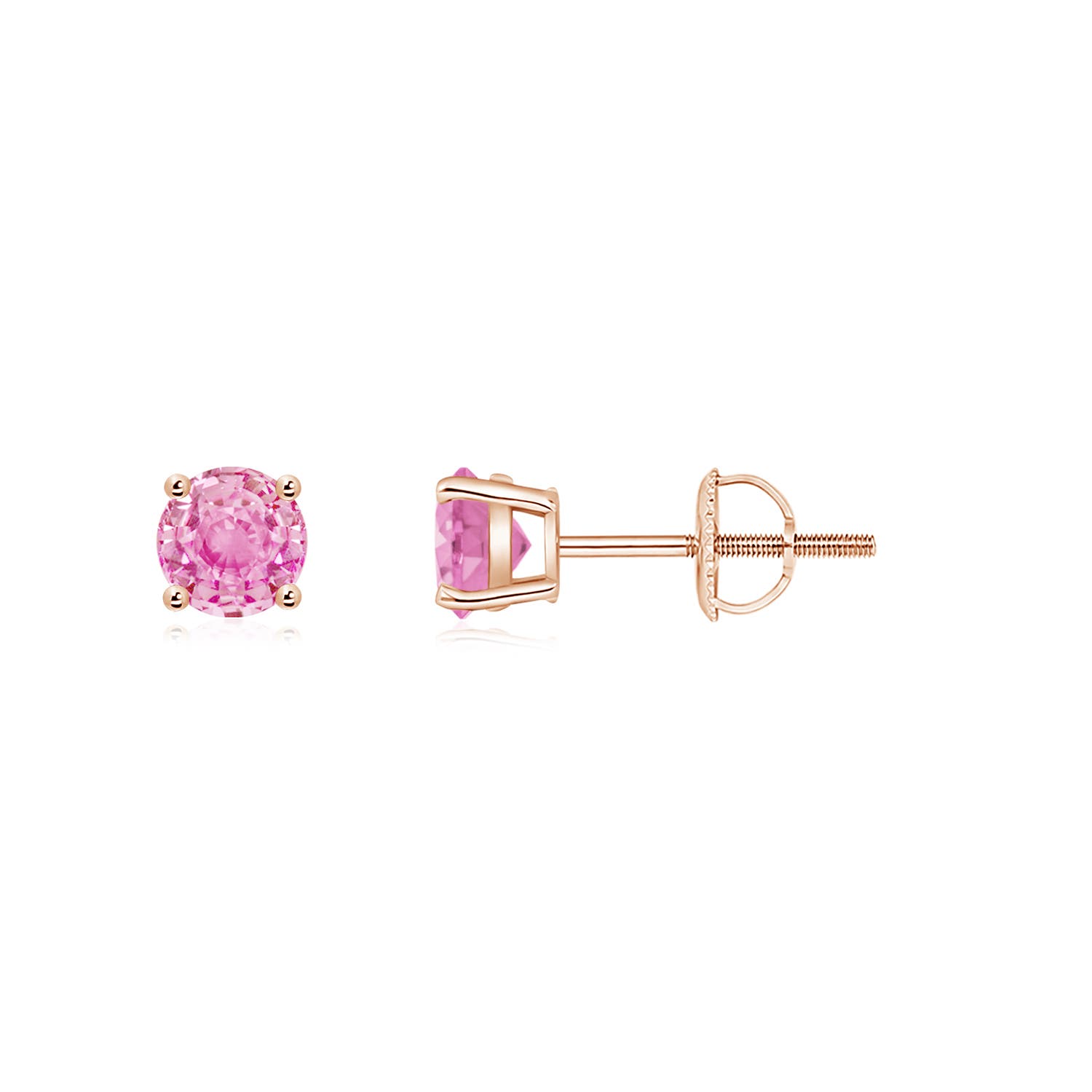 A - Pink Sapphire / 0.66 CT / 14 KT Rose Gold