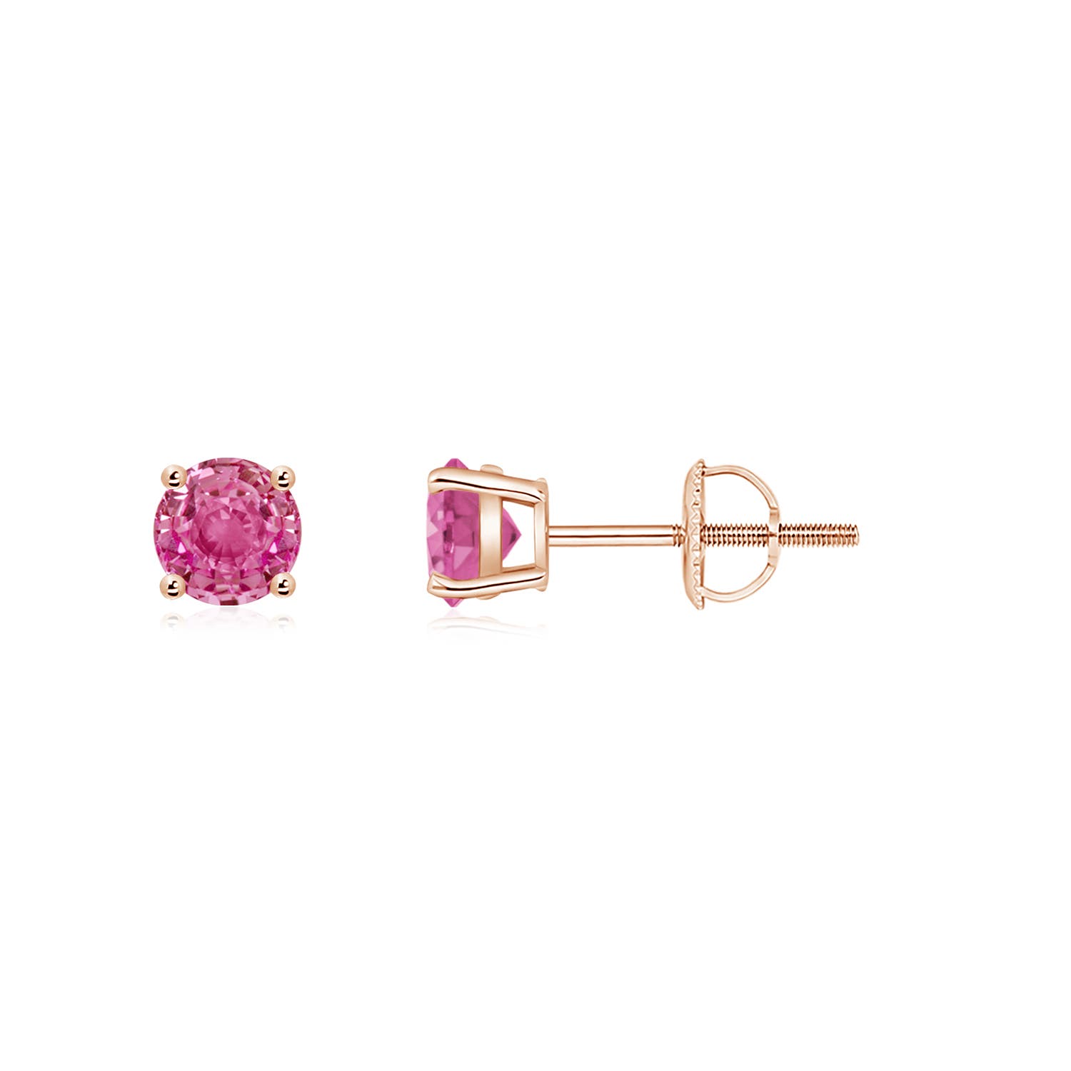 AAA - Pink Sapphire / 0.66 CT / 14 KT Rose Gold