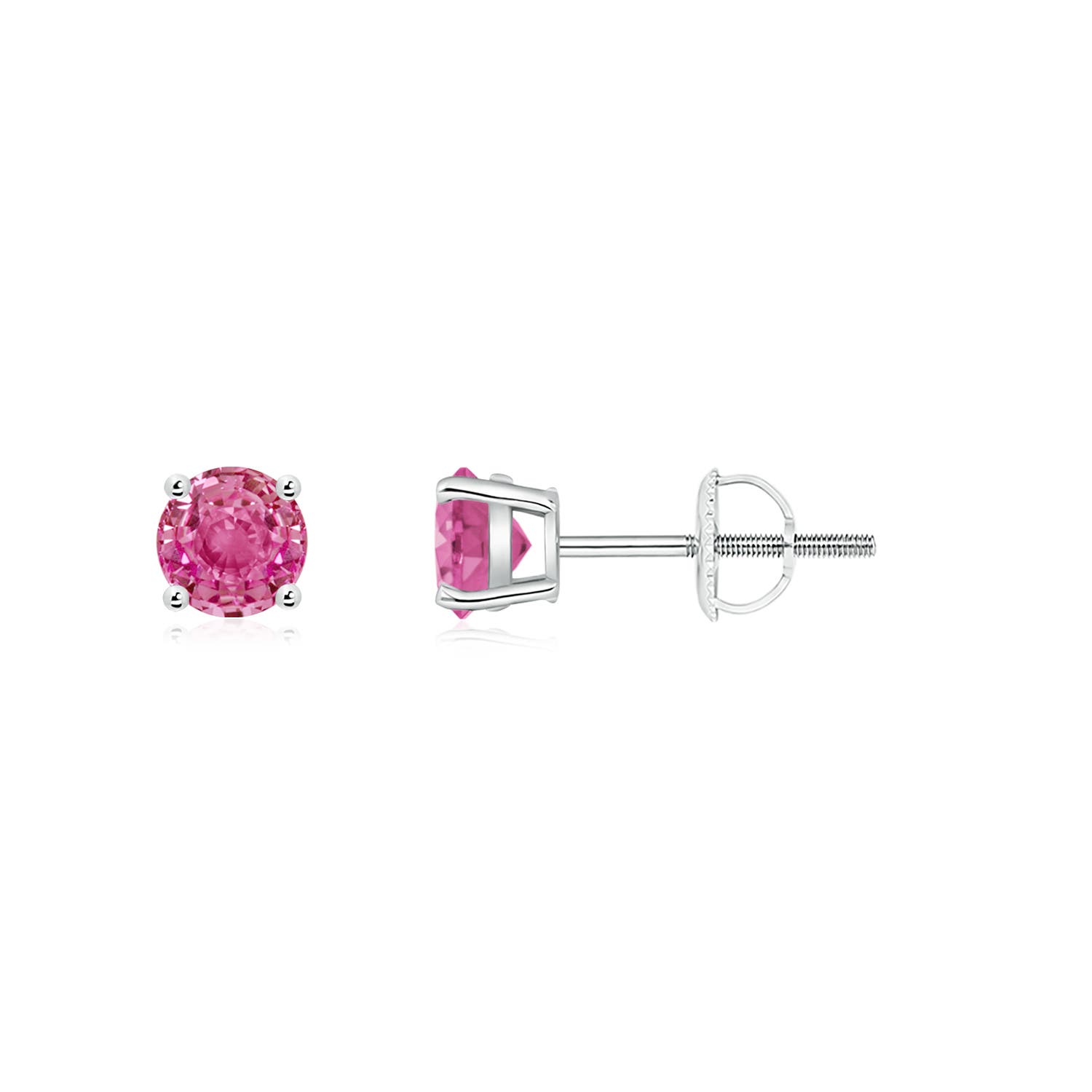 AAA - Pink Sapphire / 0.66 CT / 14 KT White Gold