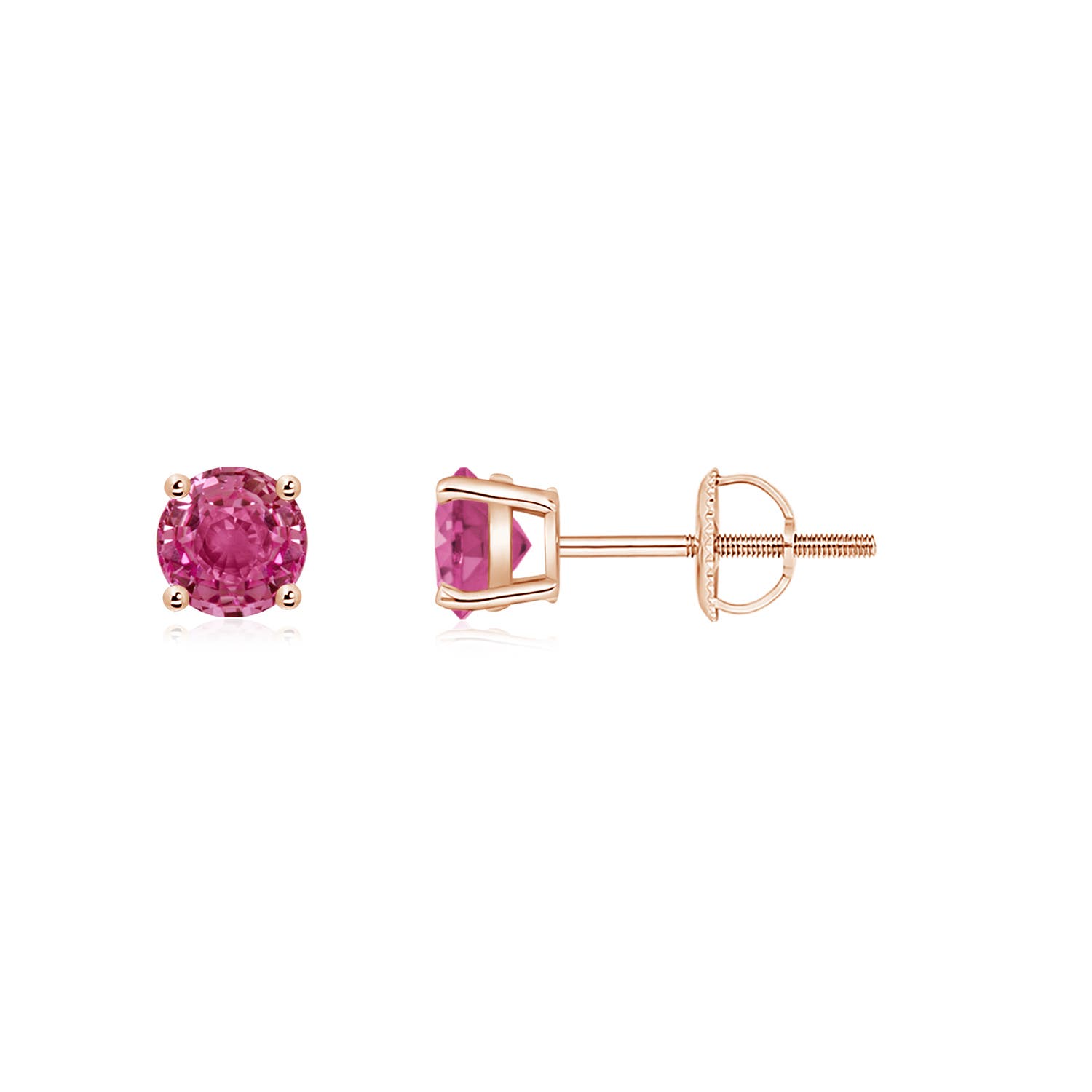 AAAA - Pink Sapphire / 0.66 CT / 14 KT Rose Gold