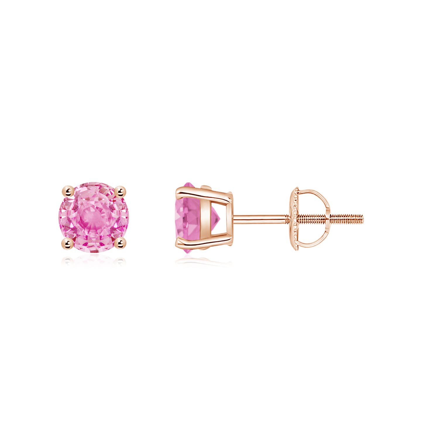 A - Pink Sapphire / 1.2 CT / 14 KT Rose Gold