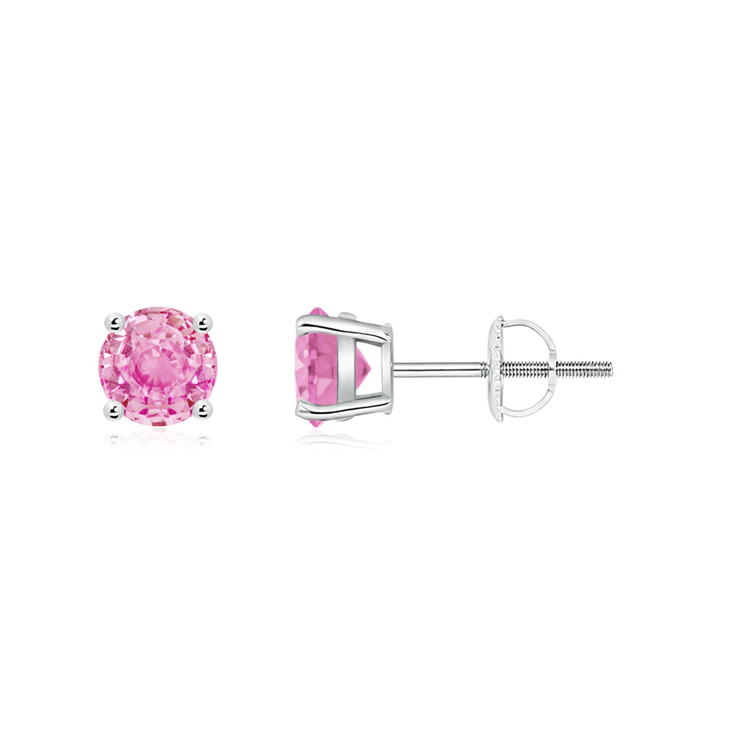 A - Pink Sapphire / 1.2 CT / 14 KT White Gold