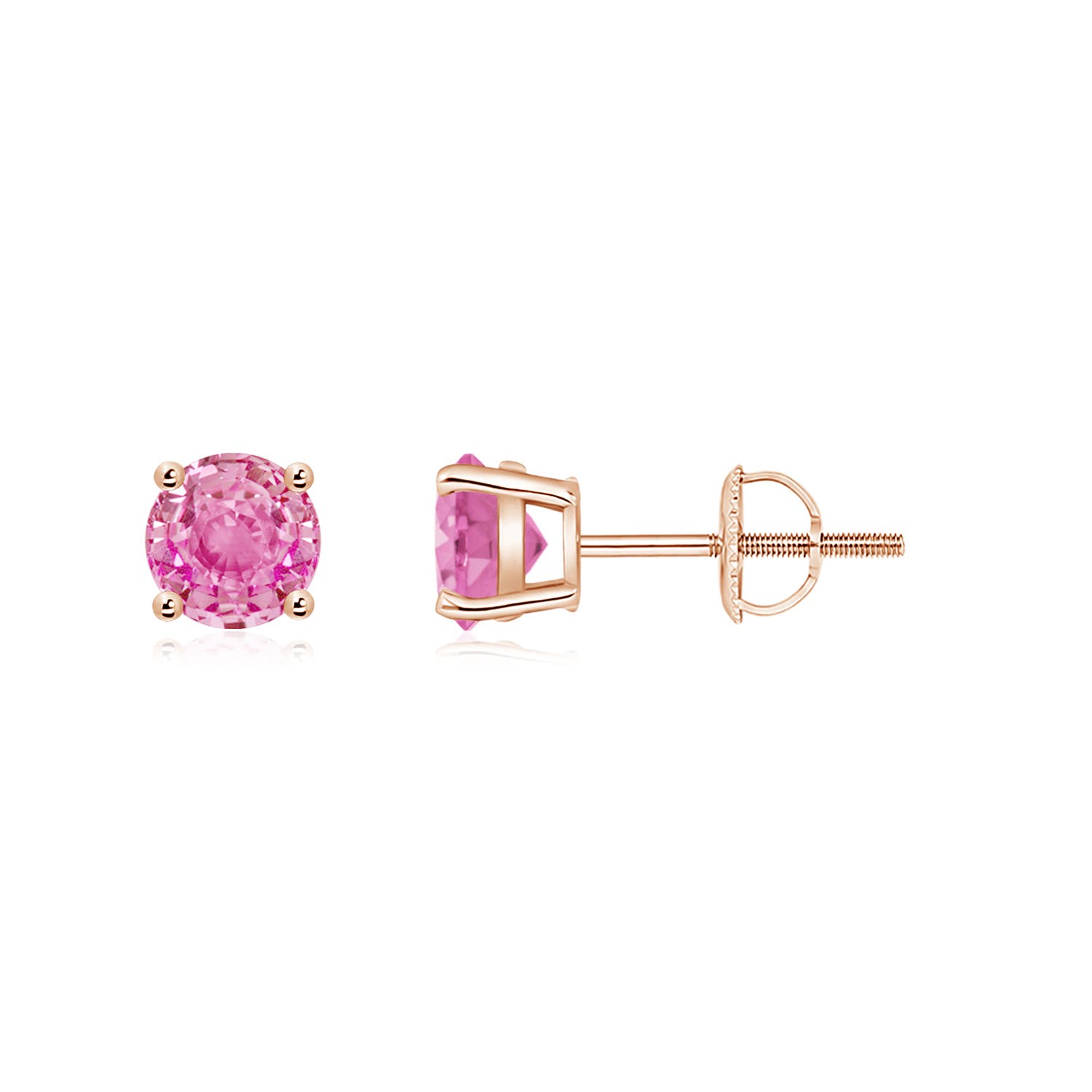 AA - Pink Sapphire / 1.2 CT / 14 KT Rose Gold