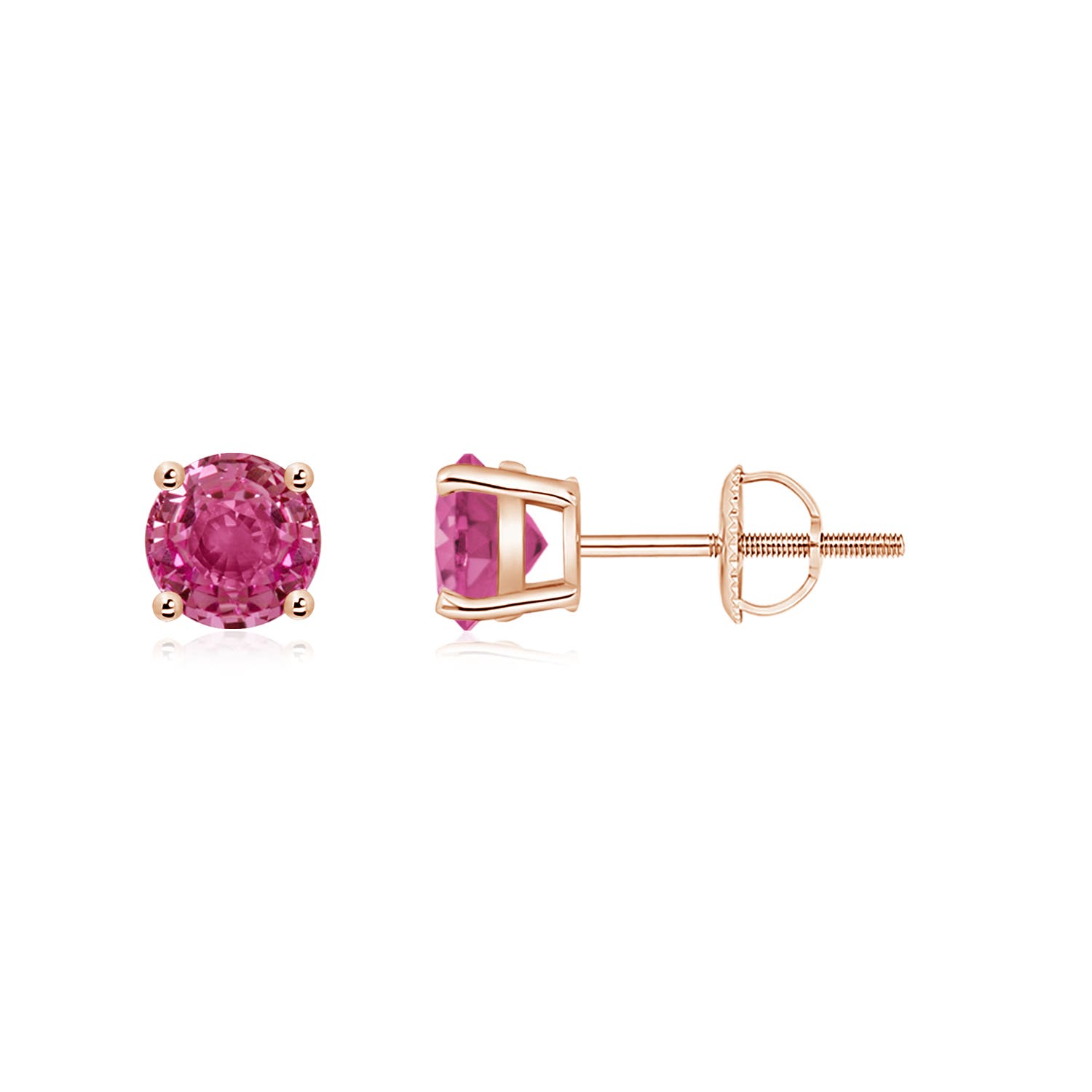 AAAA - Pink Sapphire / 1.2 CT / 14 KT Rose Gold