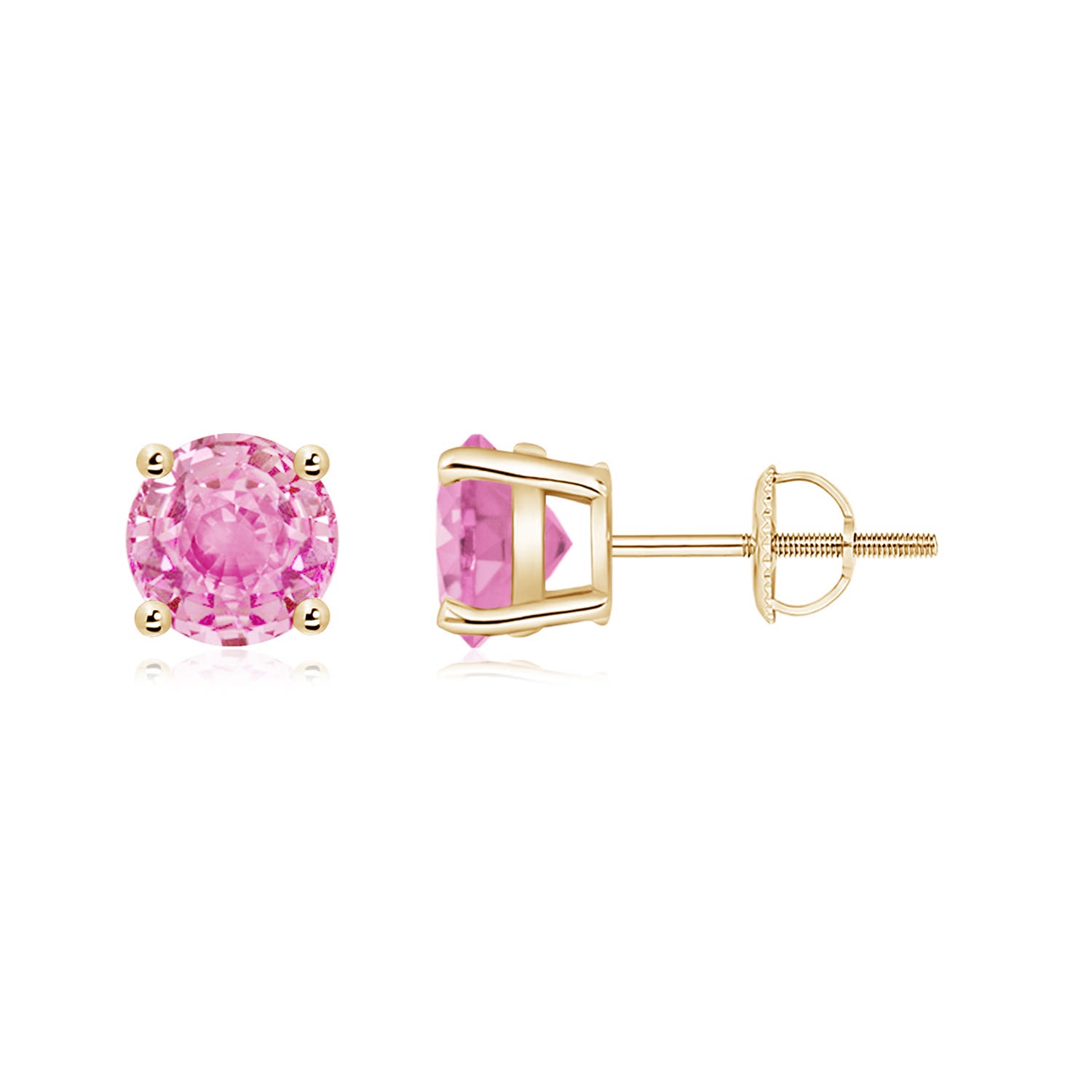 A - Pink Sapphire / 2 CT / 14 KT Yellow Gold