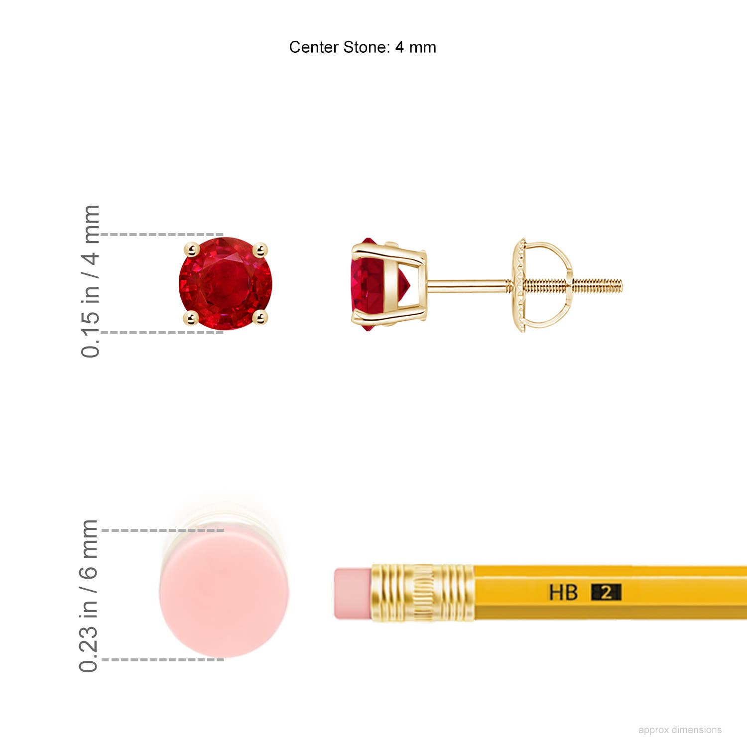 AAA - Ruby / 0.68 CT / 14 KT Yellow Gold