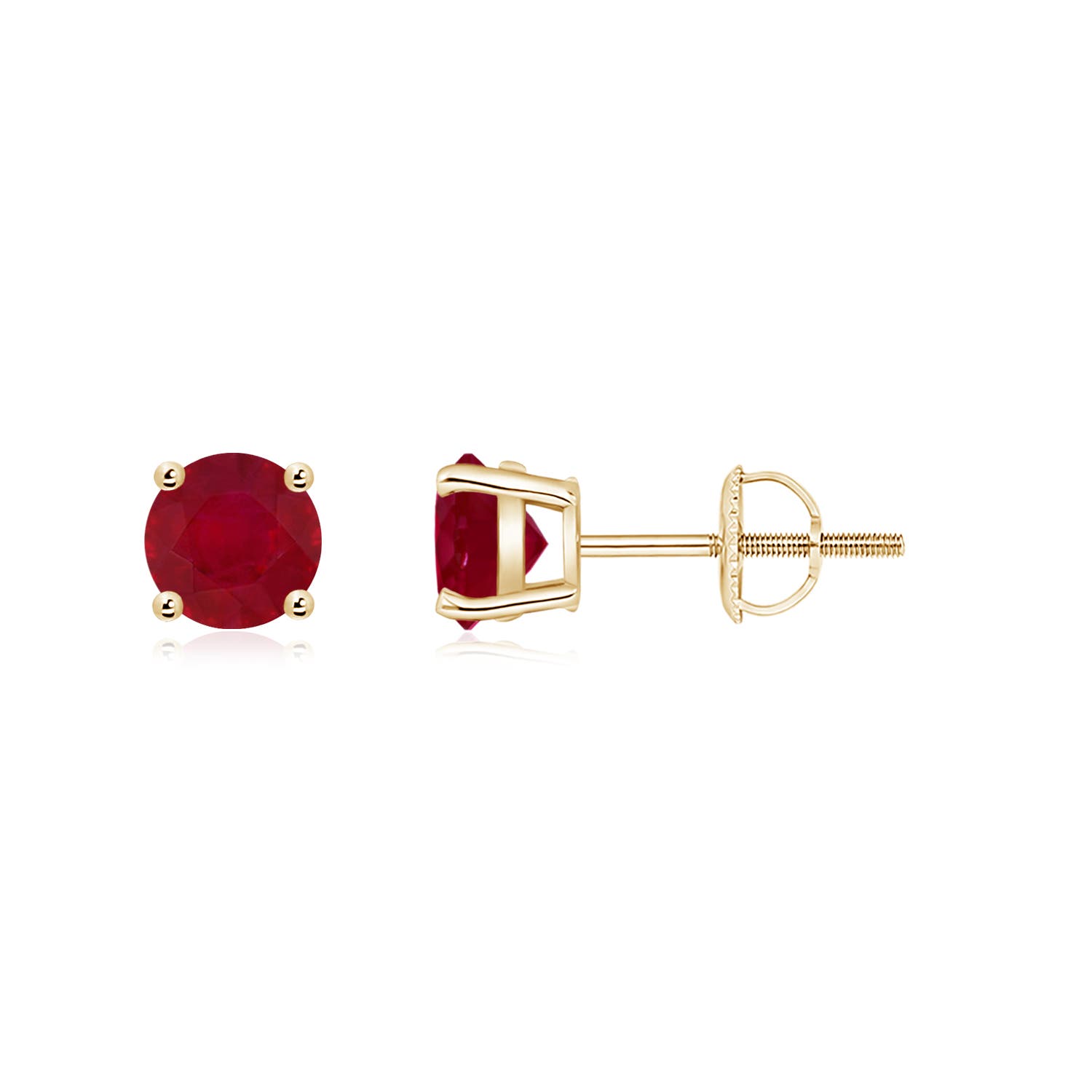 AA - Ruby / 1.2 CT / 14 KT Yellow Gold