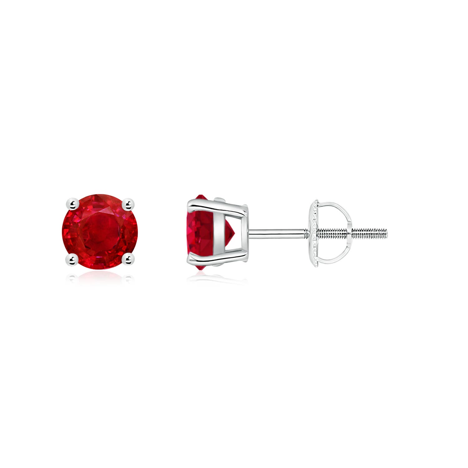 AAA - Ruby / 1.2 CT / 14 KT White Gold