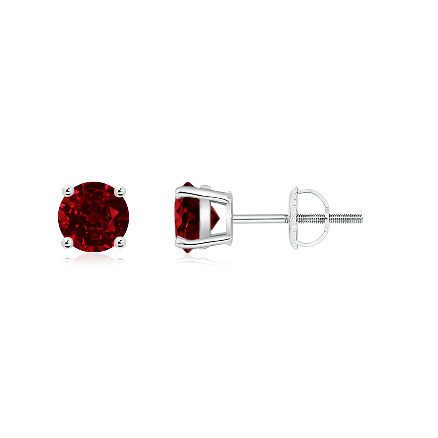 AAAA - Ruby / 1.2 CT / 14 KT White Gold